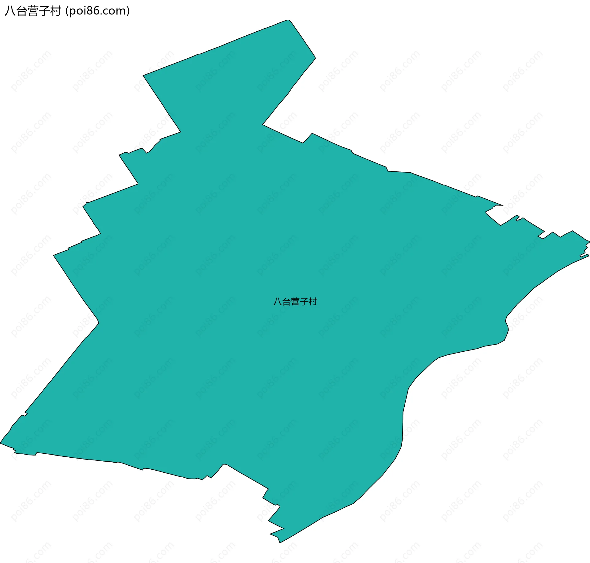 八台营子村边界地图
