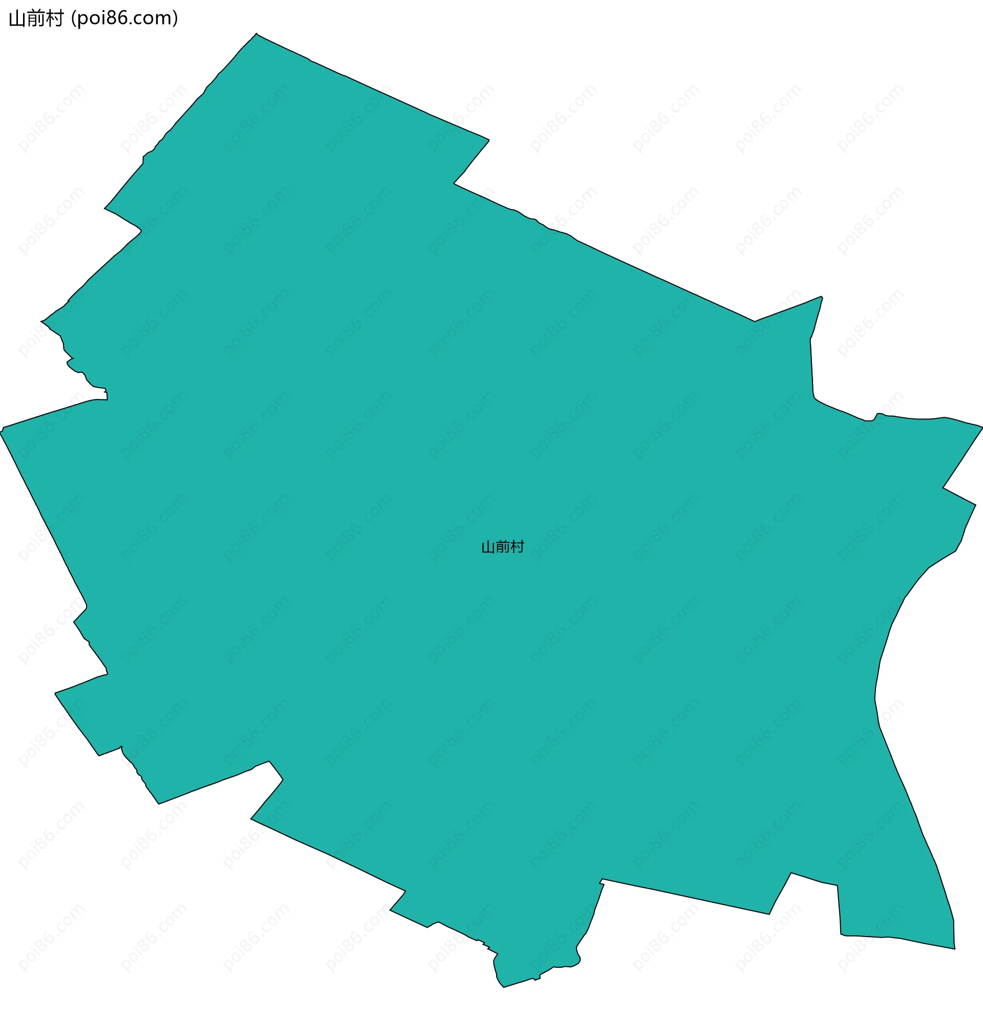 山前村边界地图