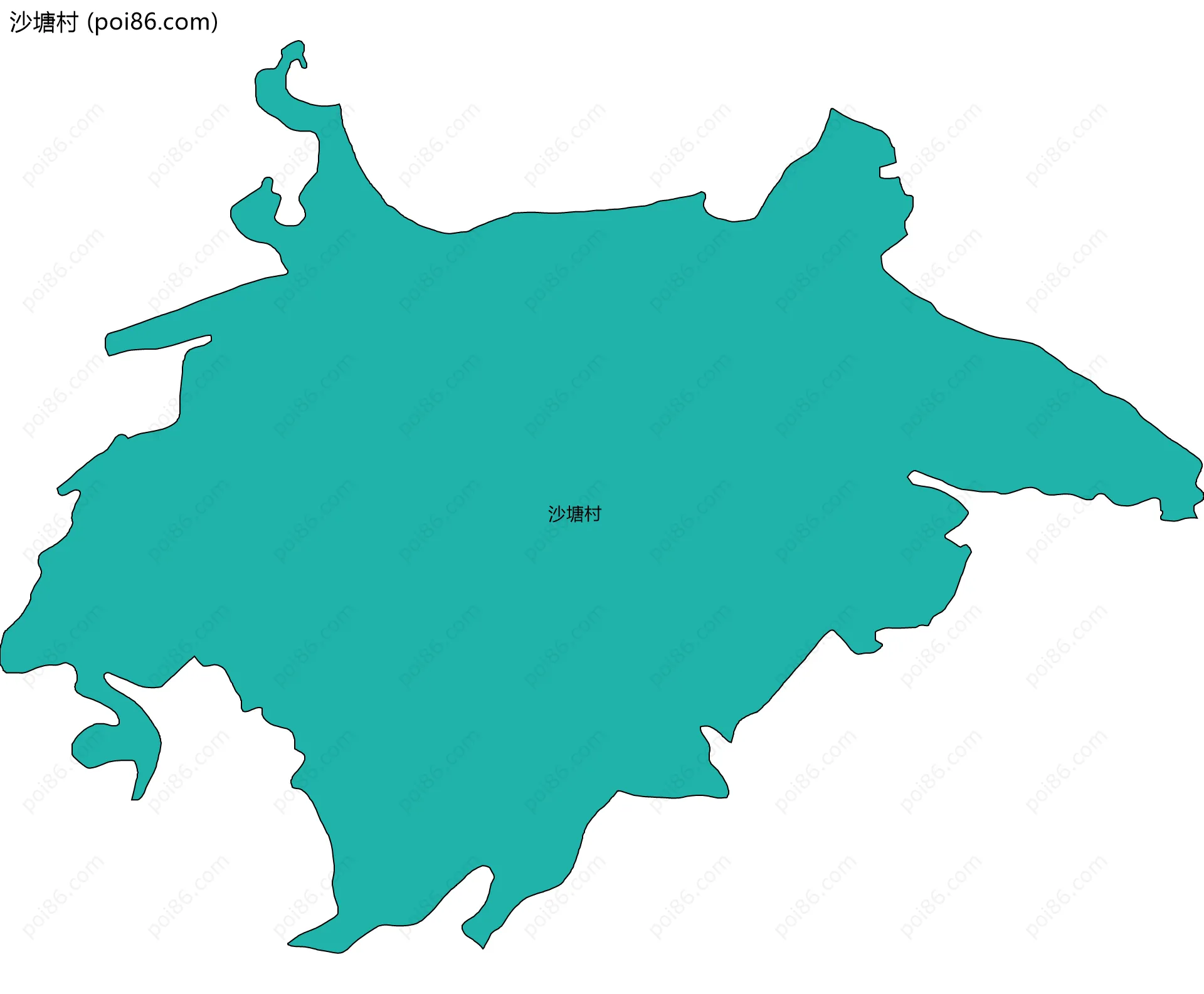 沙塘村边界地图