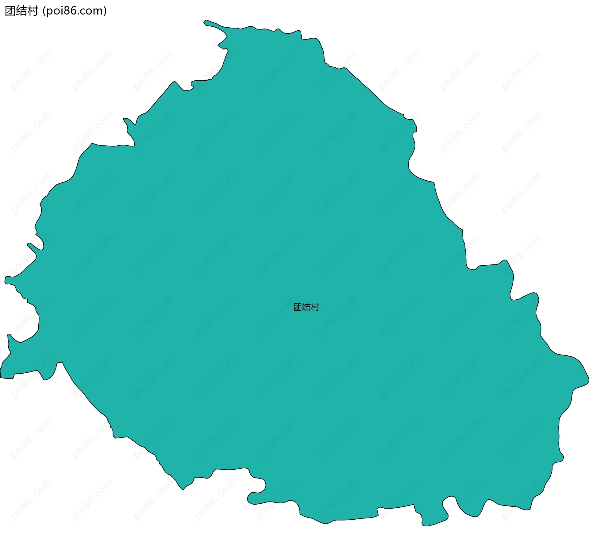 团结村边界地图