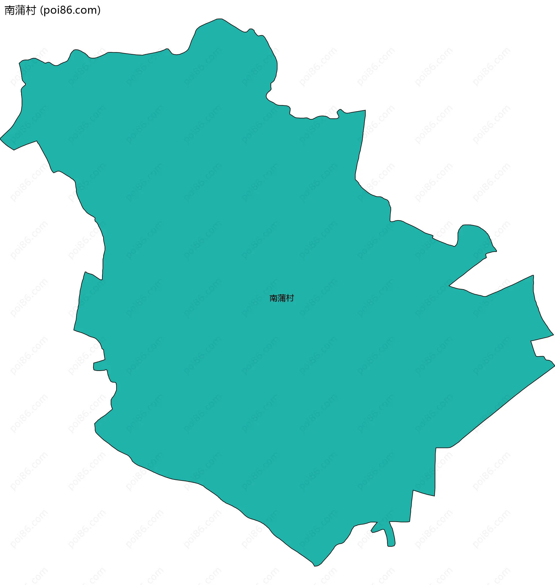 南蒲村边界地图