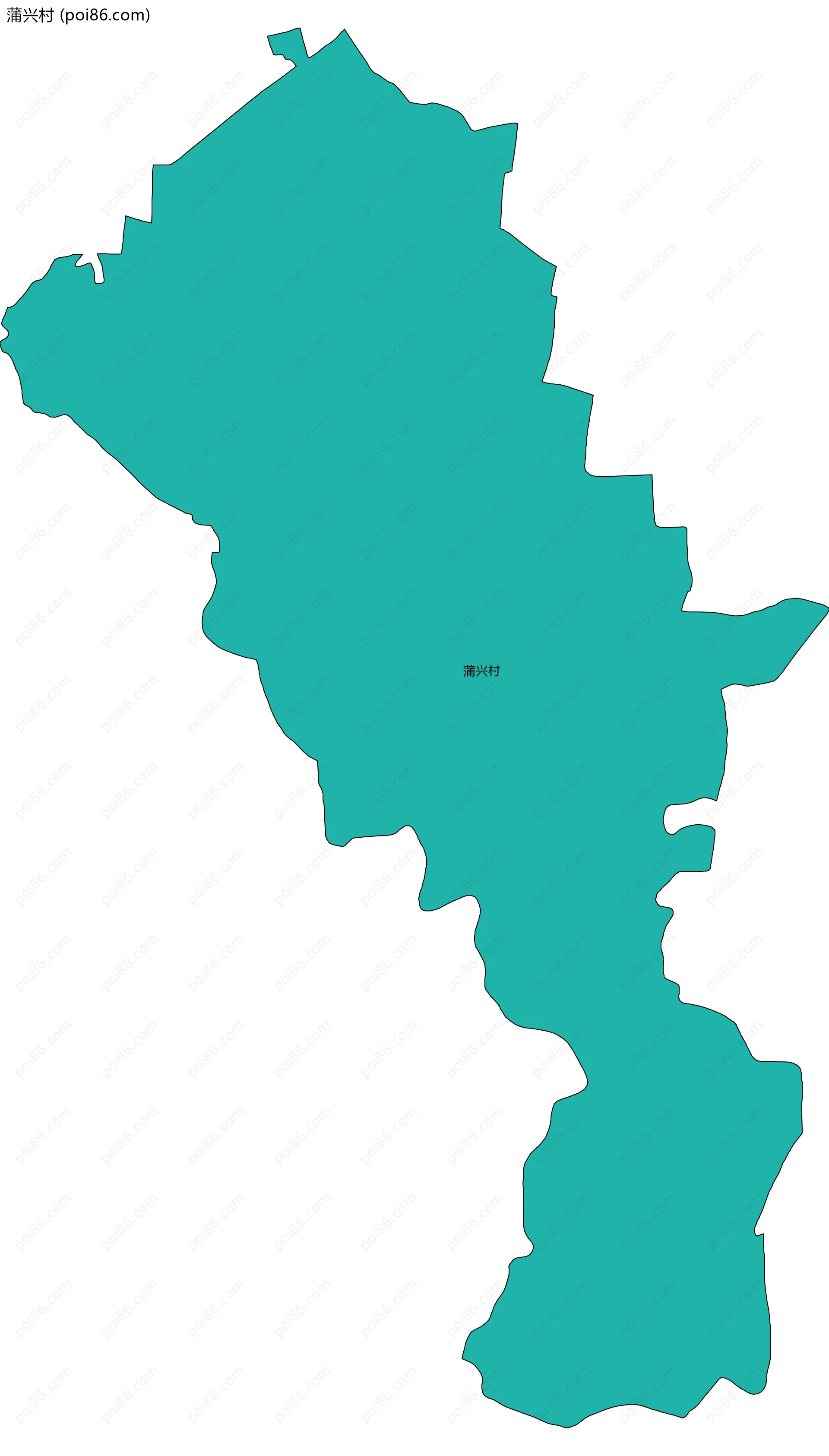 蒲兴村边界地图