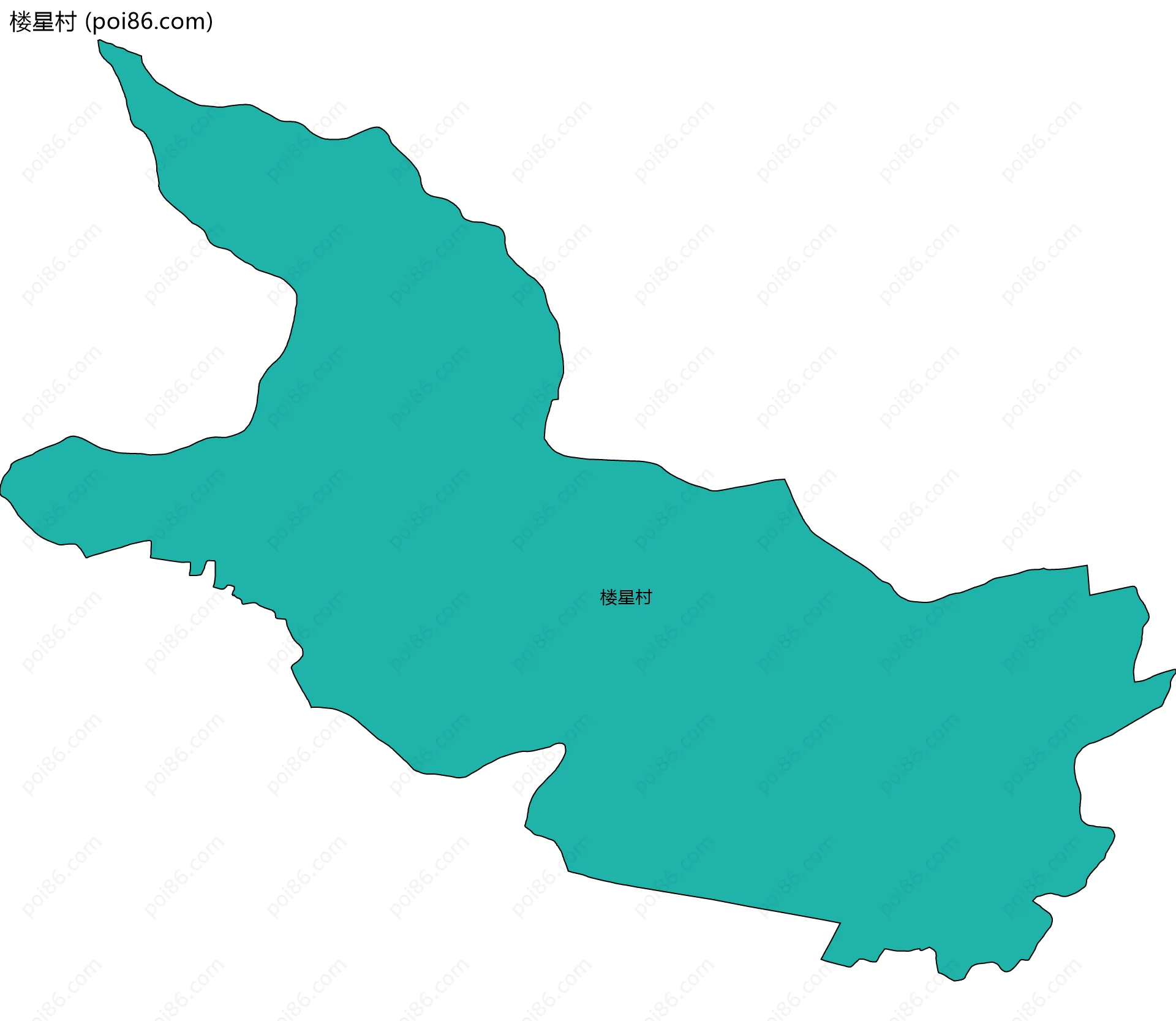 楼星村边界地图