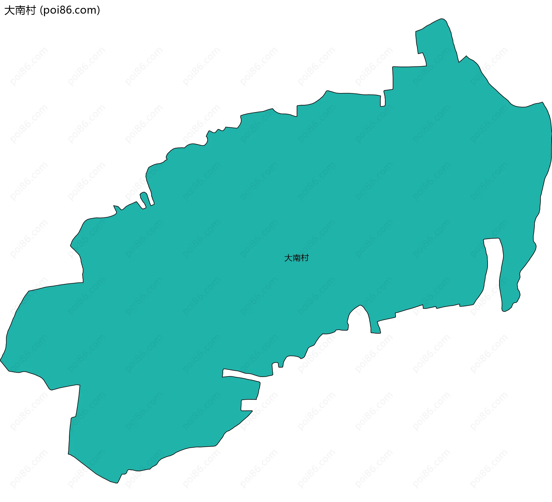 大南村边界地图