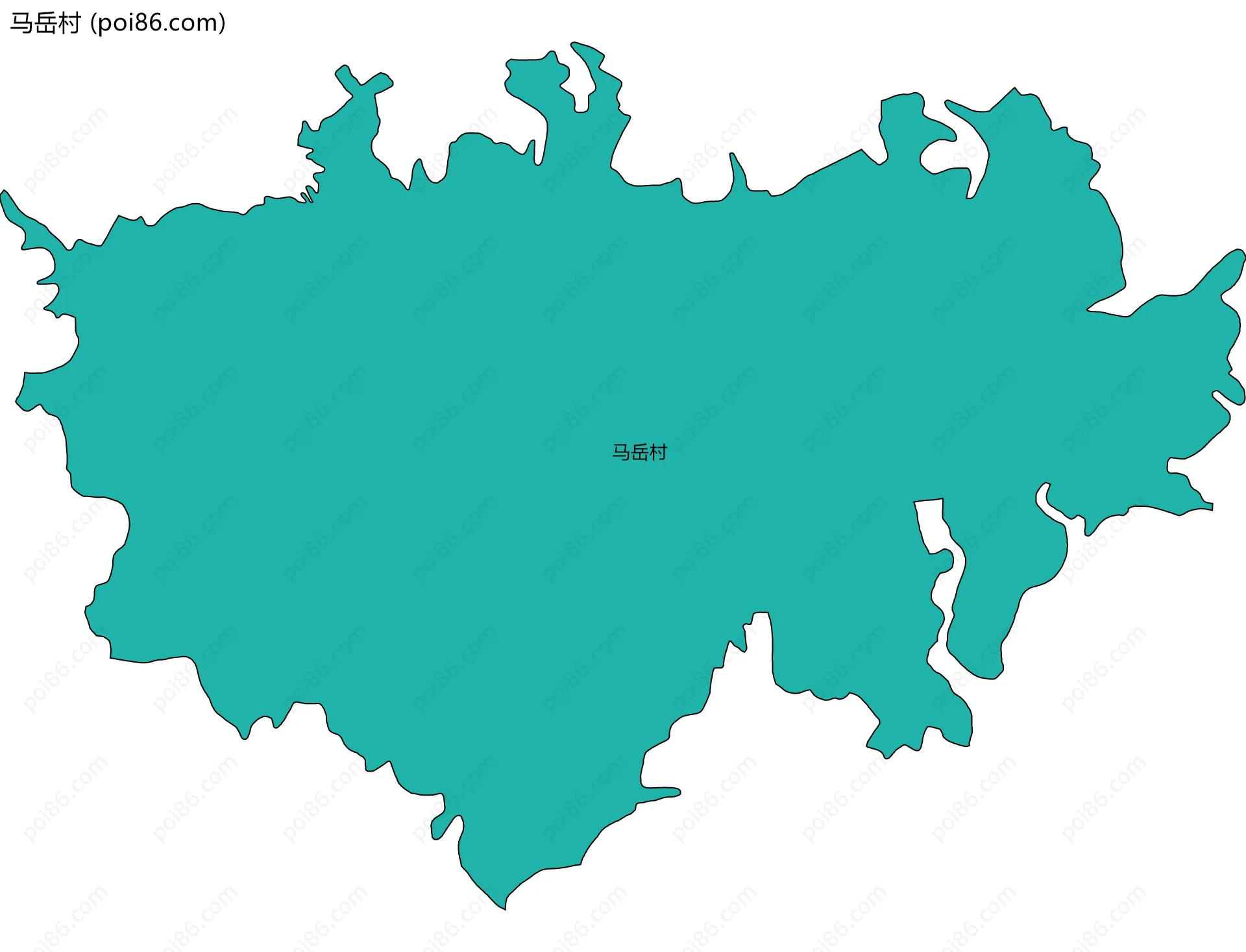 马岳村边界地图