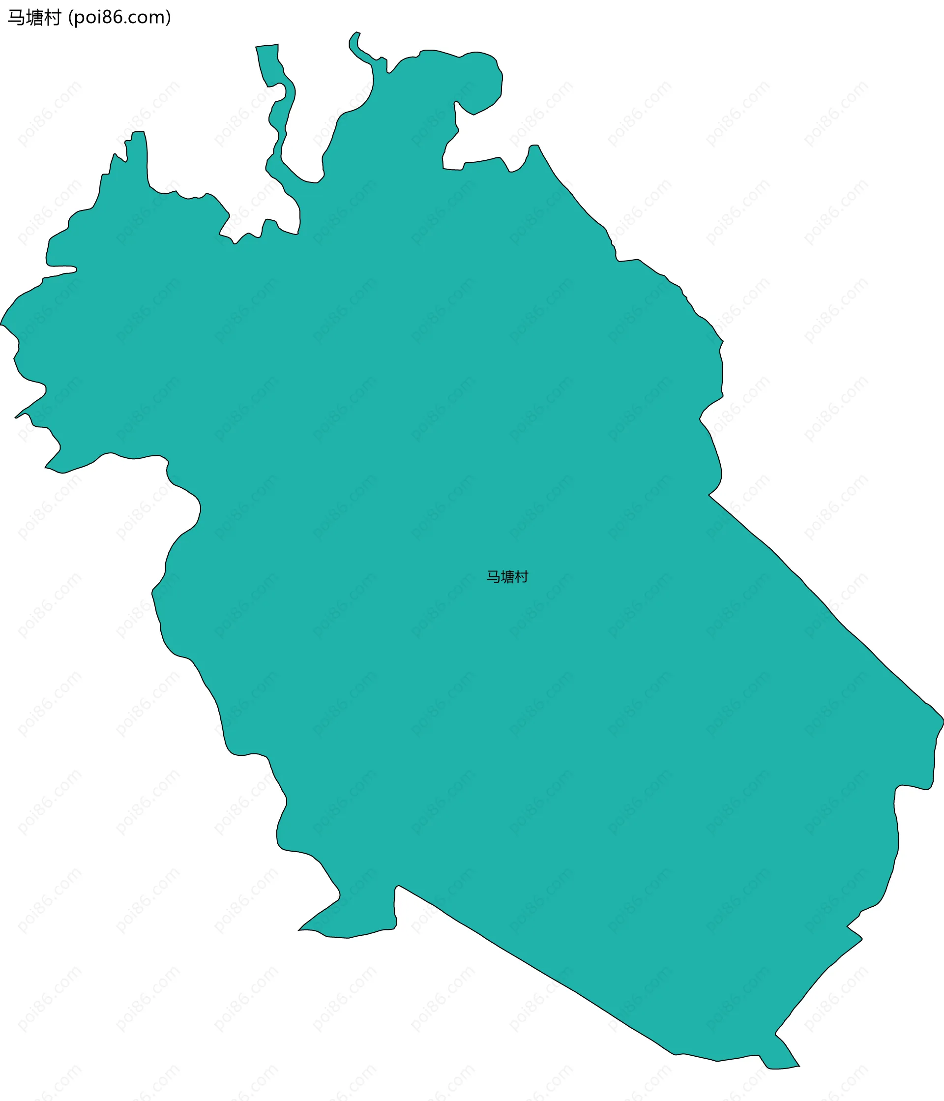 马塘村边界地图