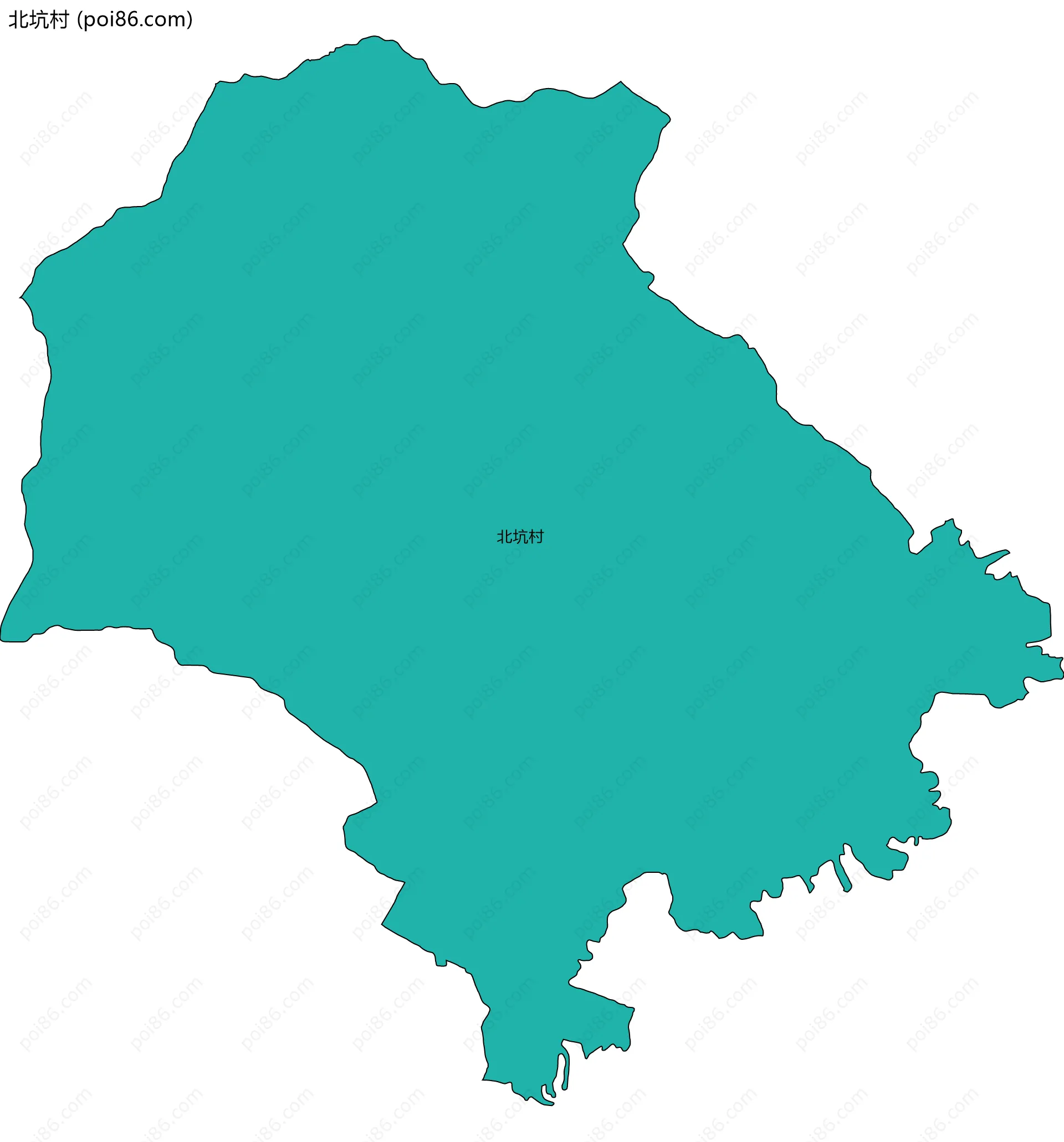 北坑村边界地图