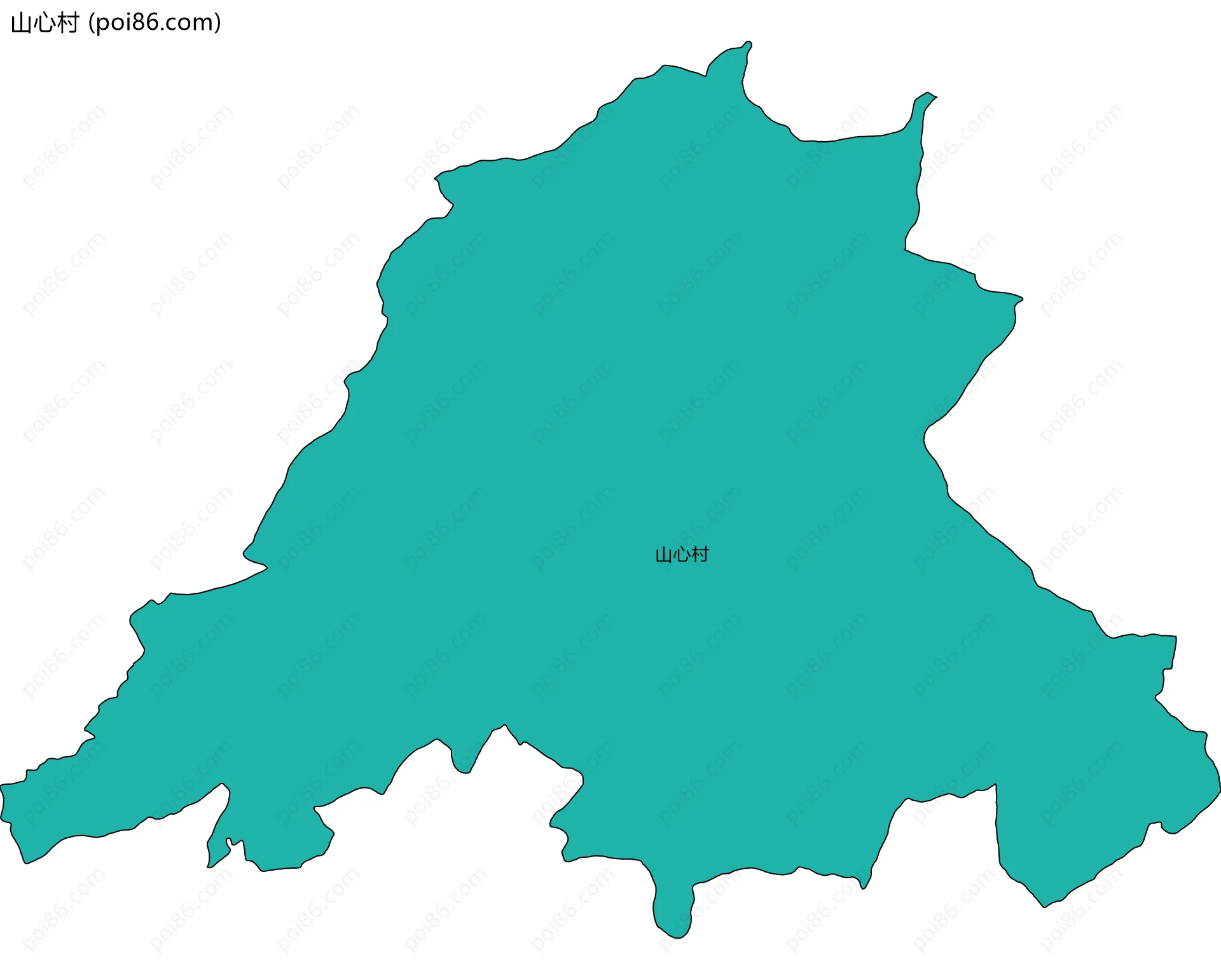 山心村边界地图
