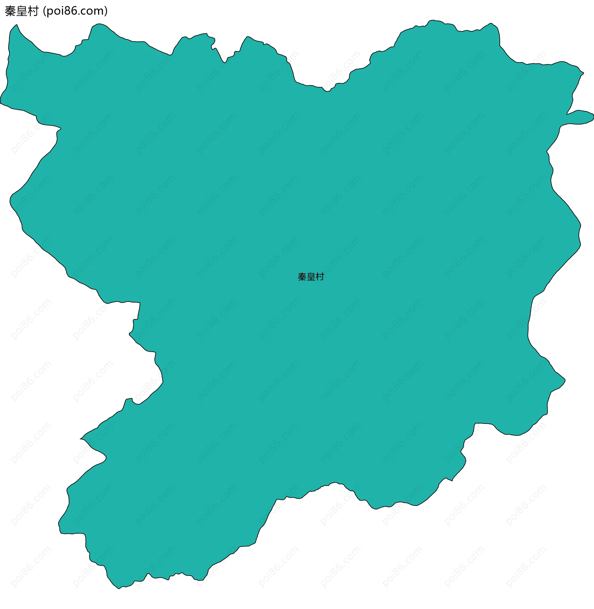 秦皇村边界地图