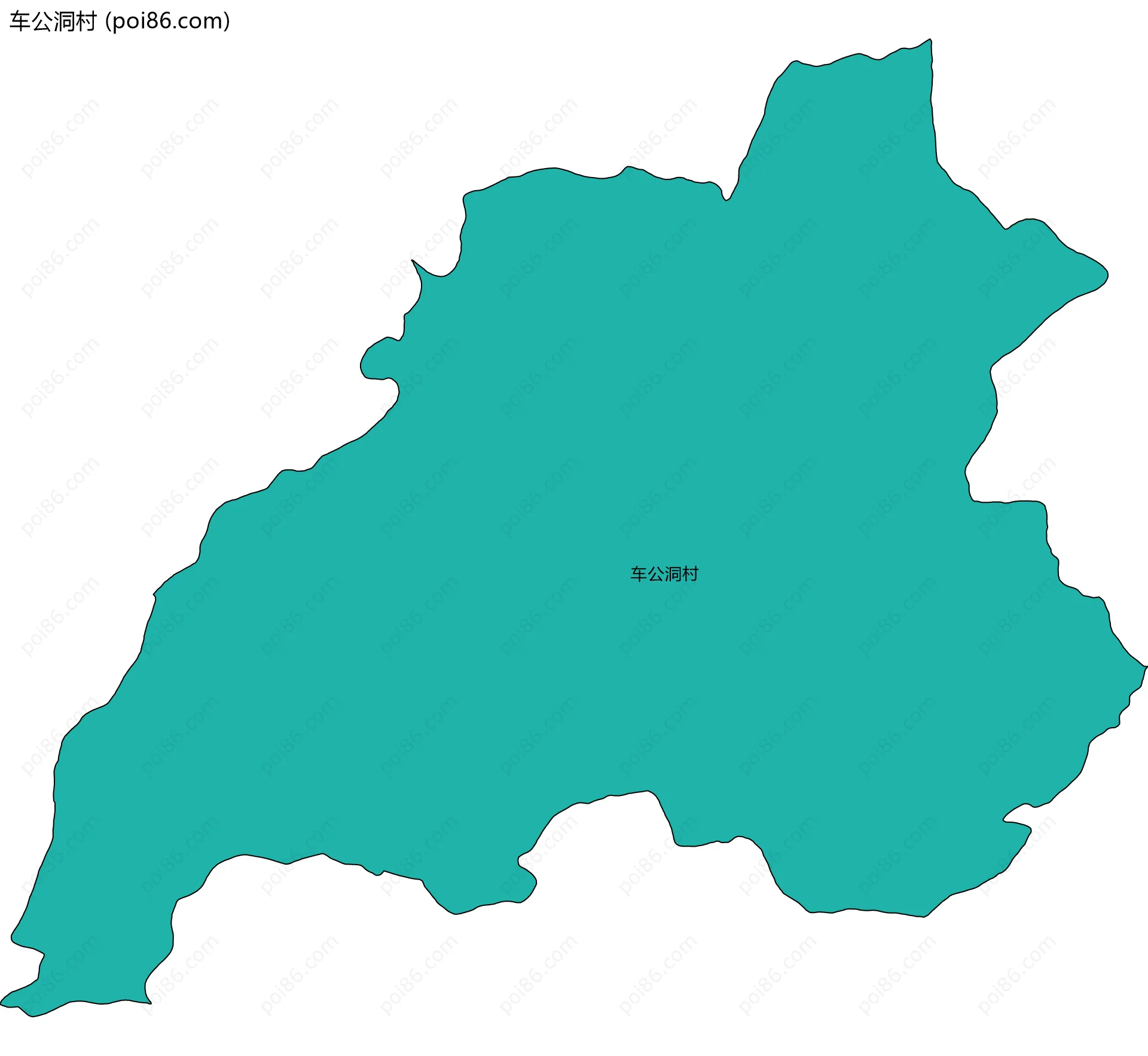 车公洞村边界地图