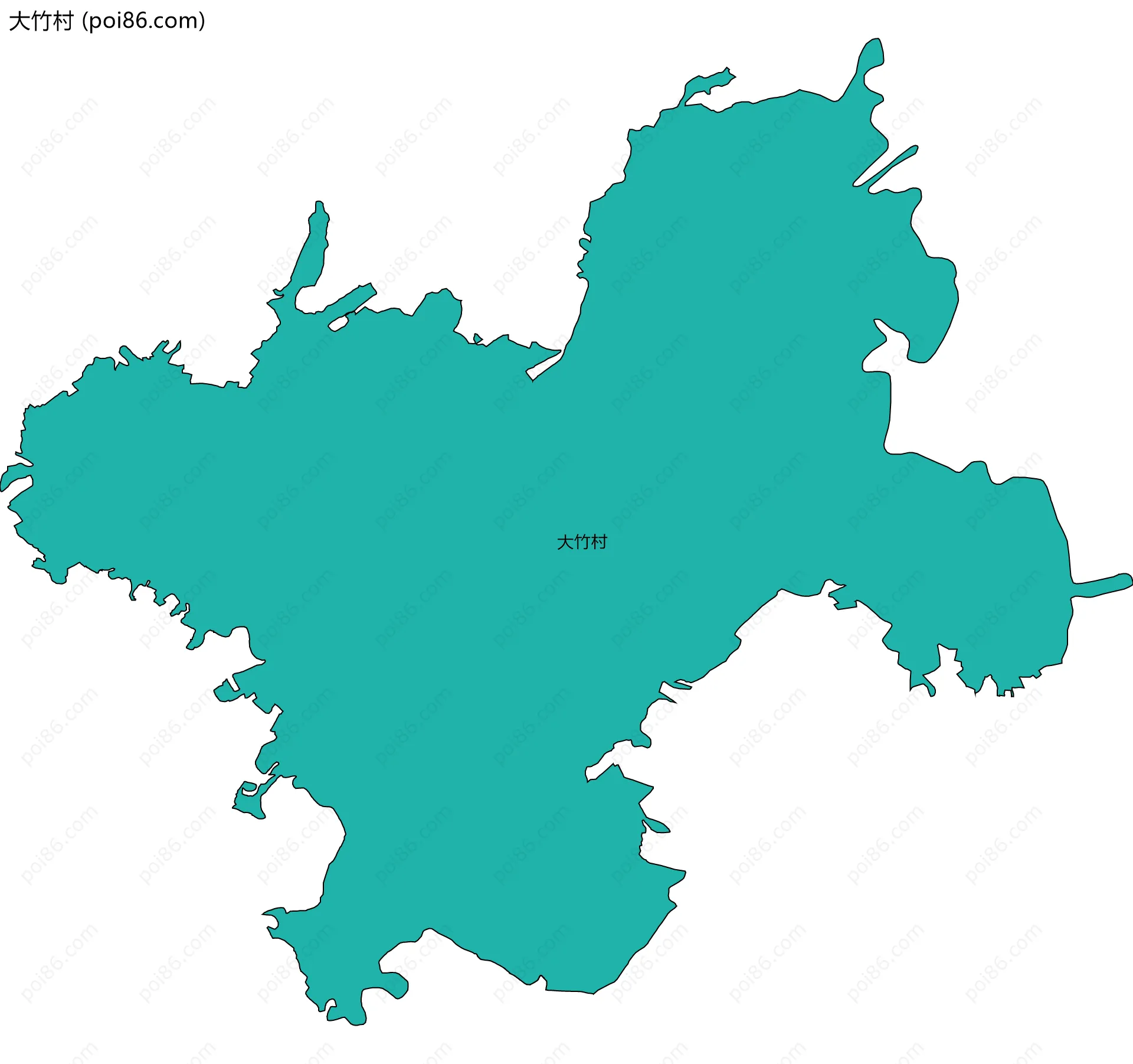 大竹村边界地图