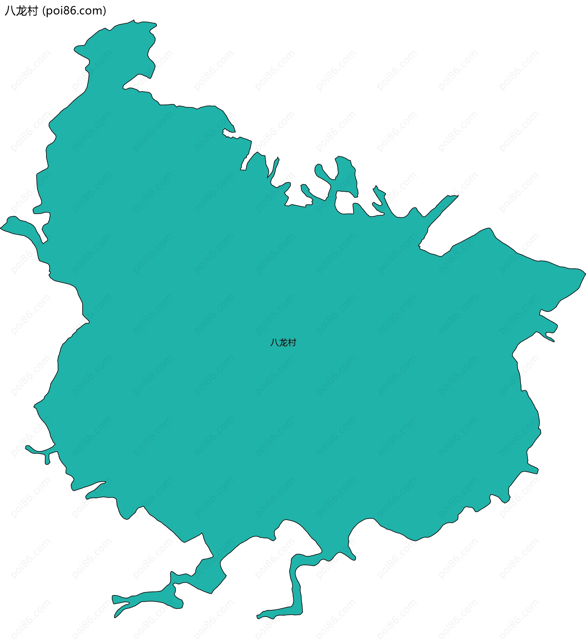 八龙村边界地图