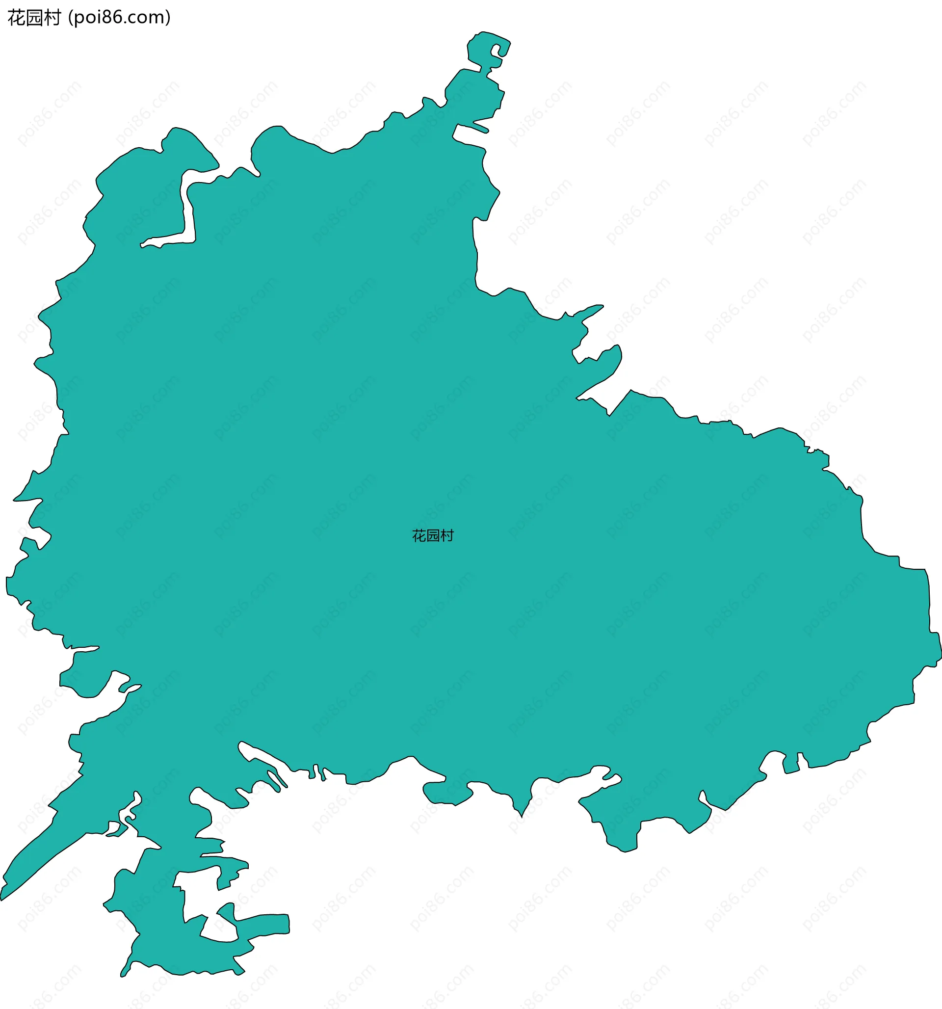 花园村边界地图