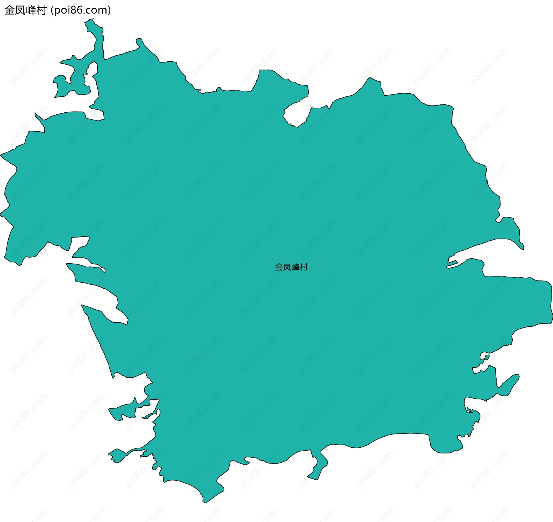 金凤峰村边界地图