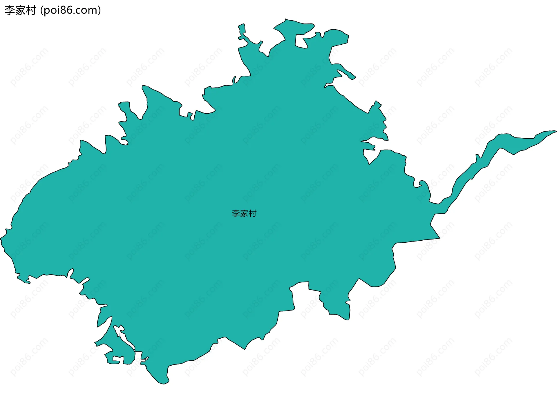 李家村边界地图