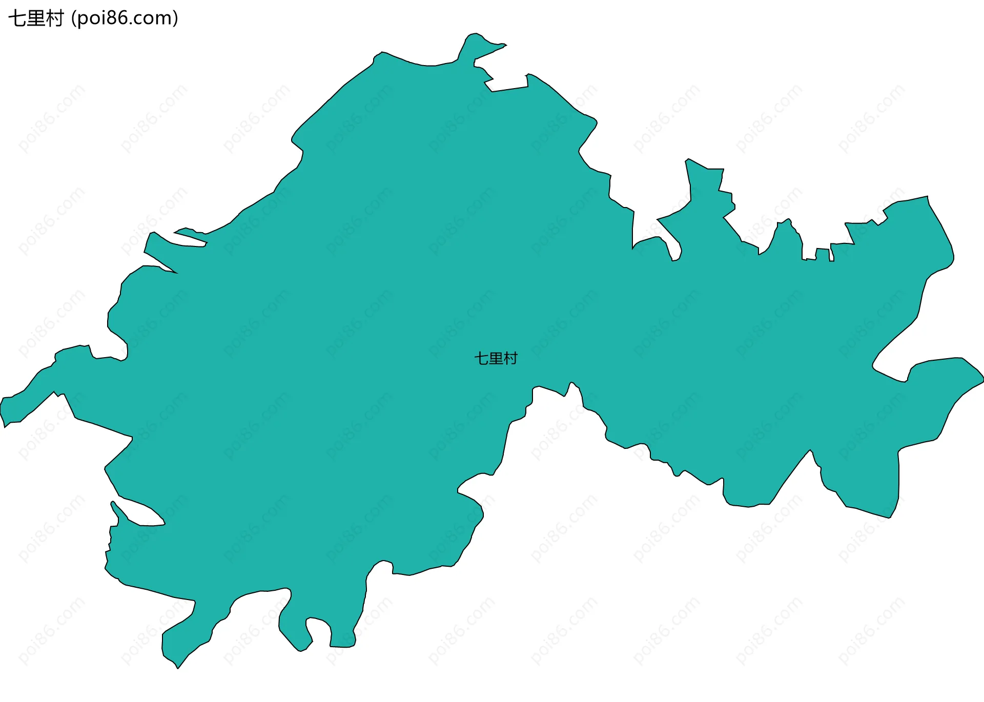 七里村边界地图