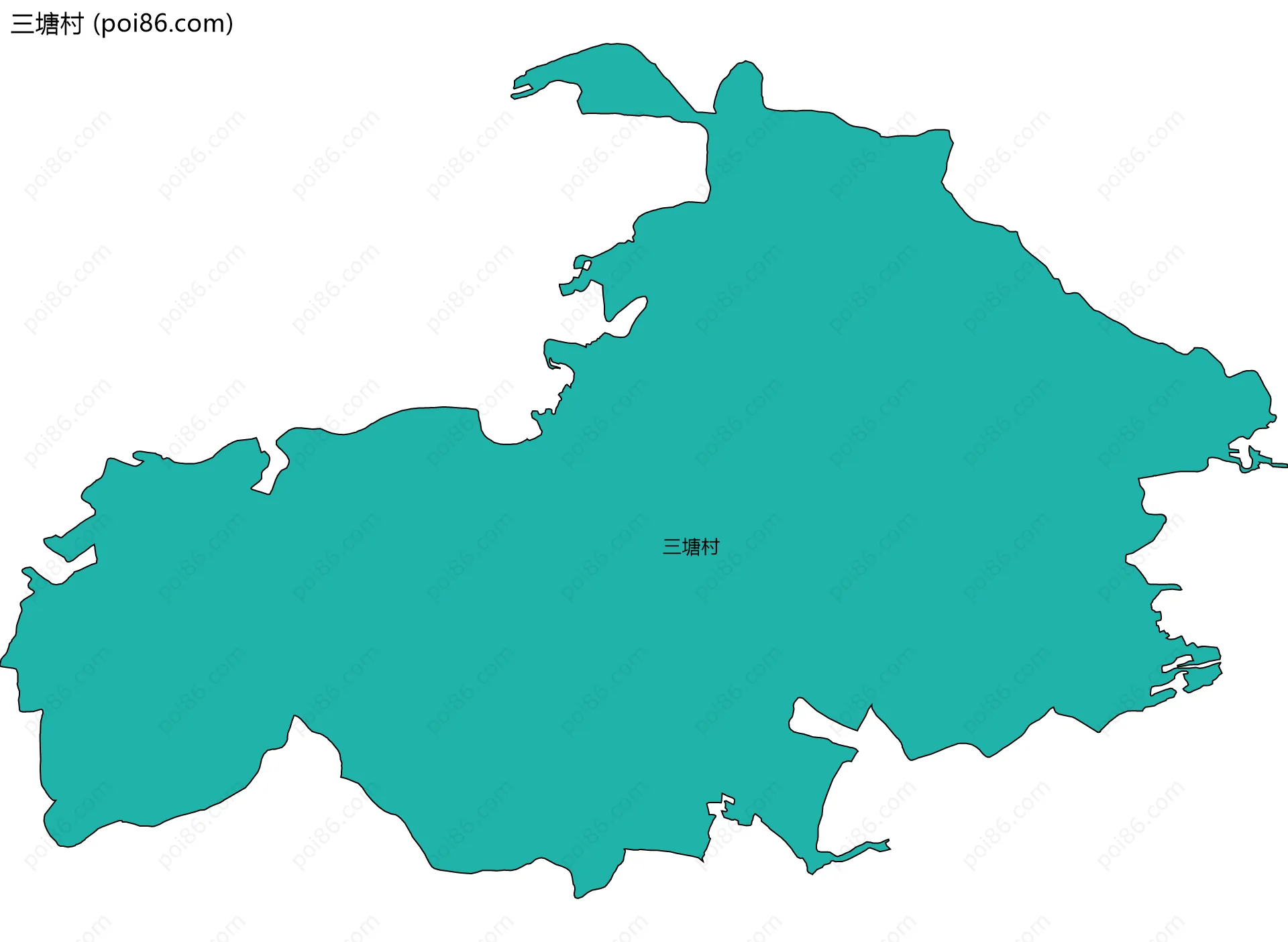 三塘村边界地图