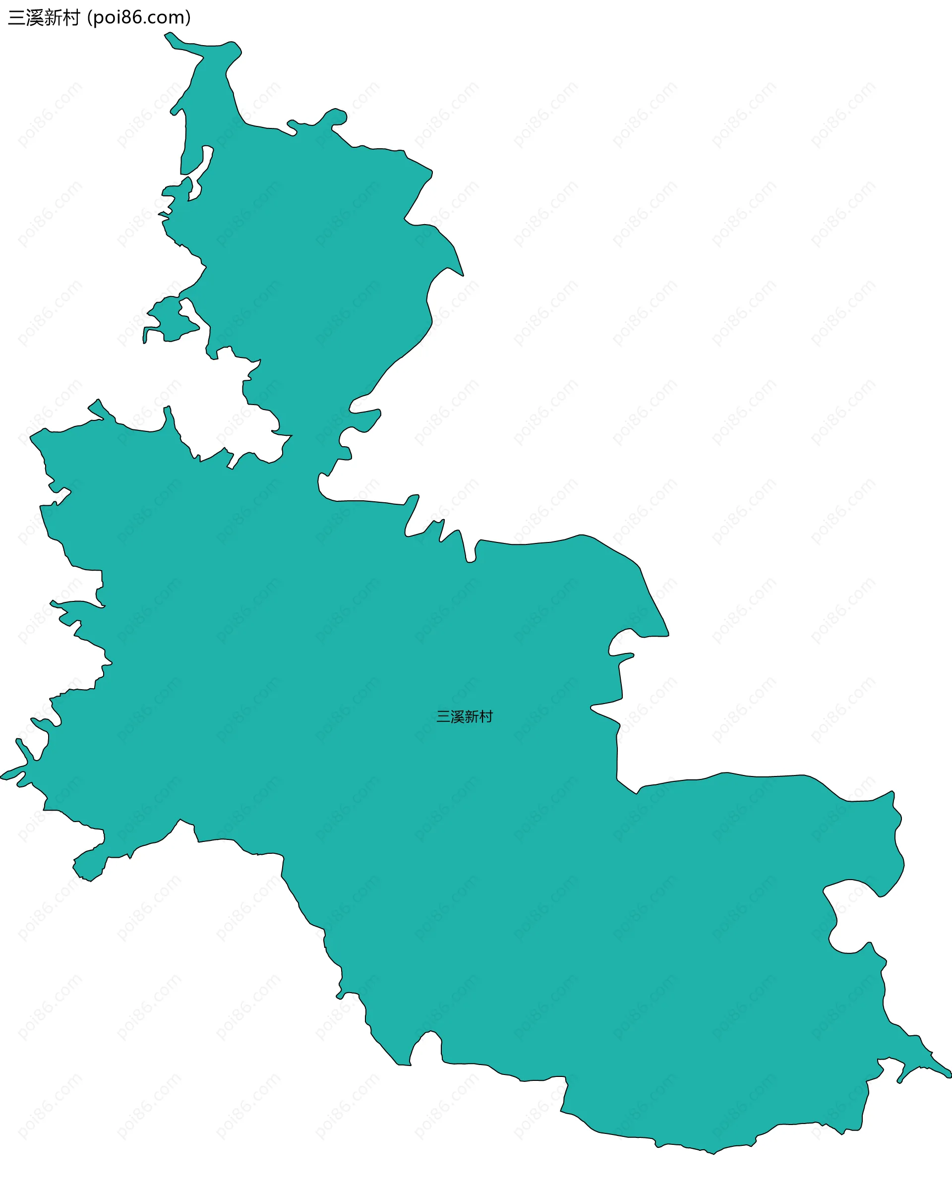 三溪新村边界地图