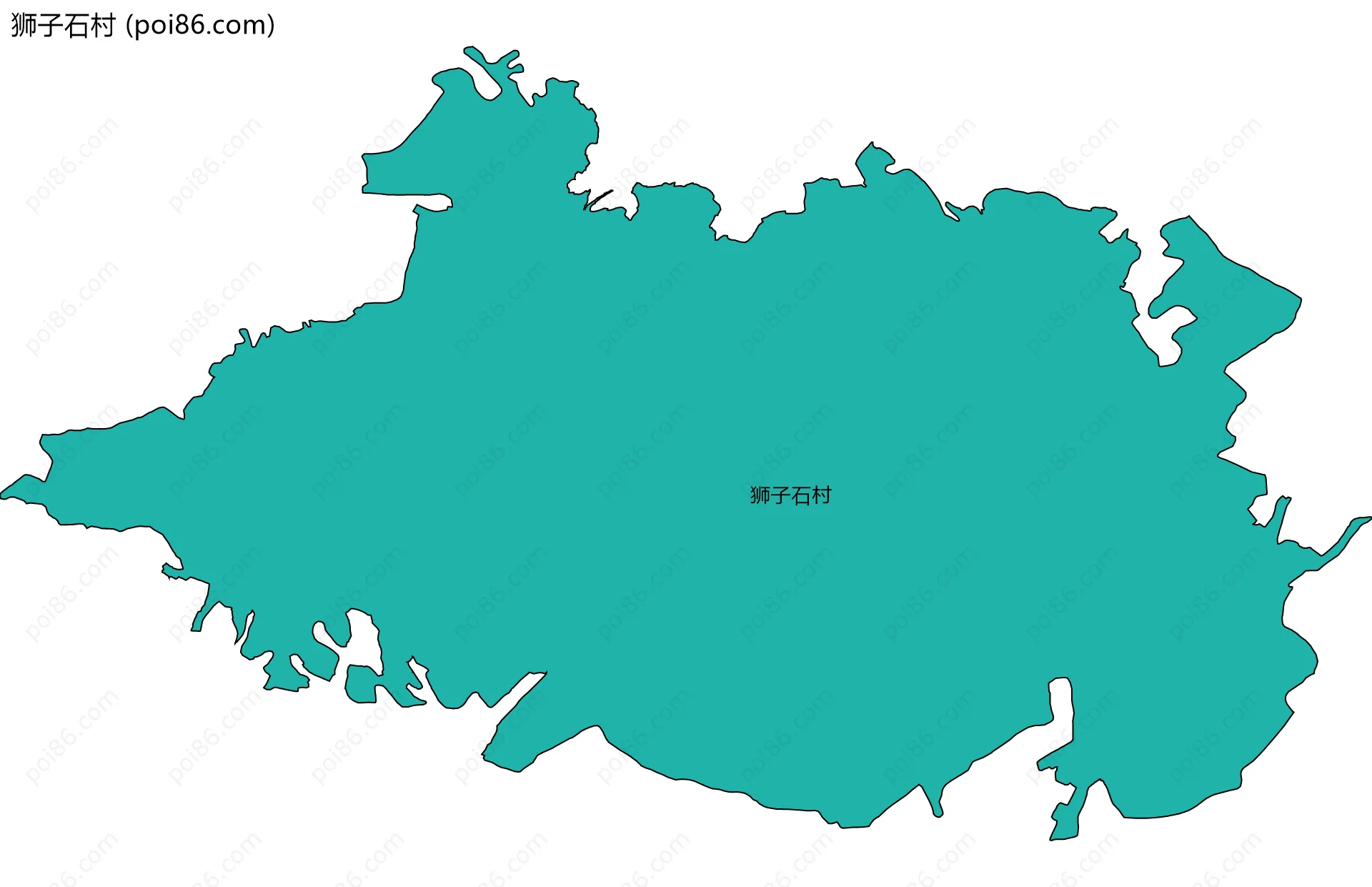 狮子石村边界地图