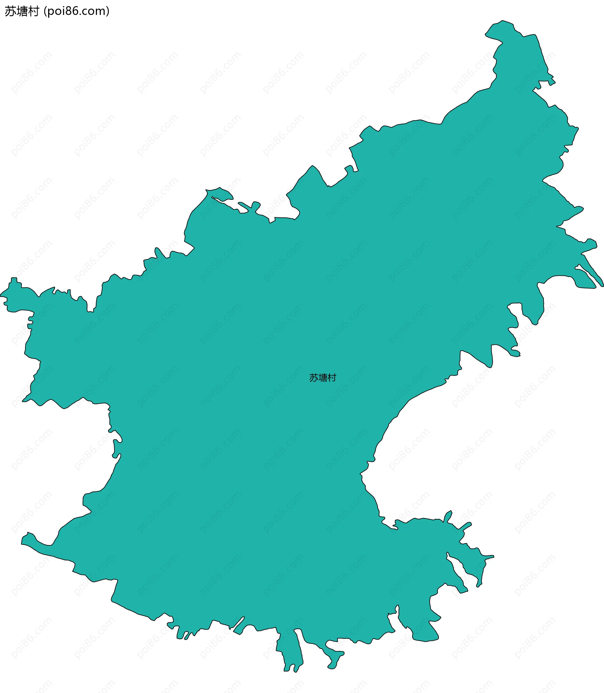 苏塘村边界地图