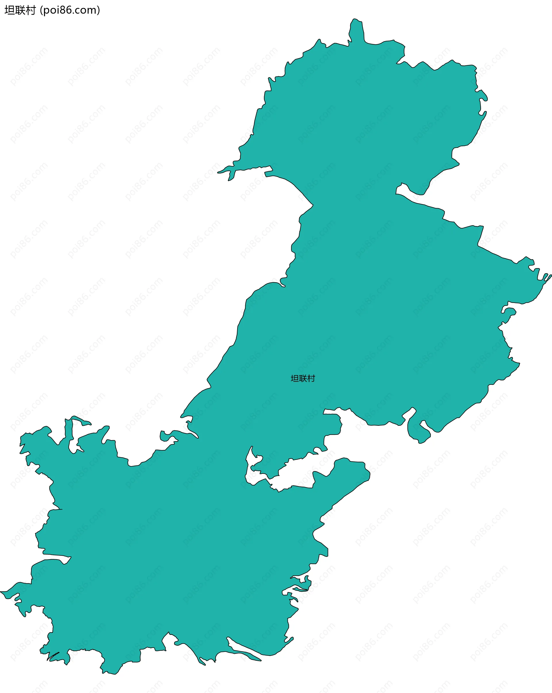 坦联村边界地图