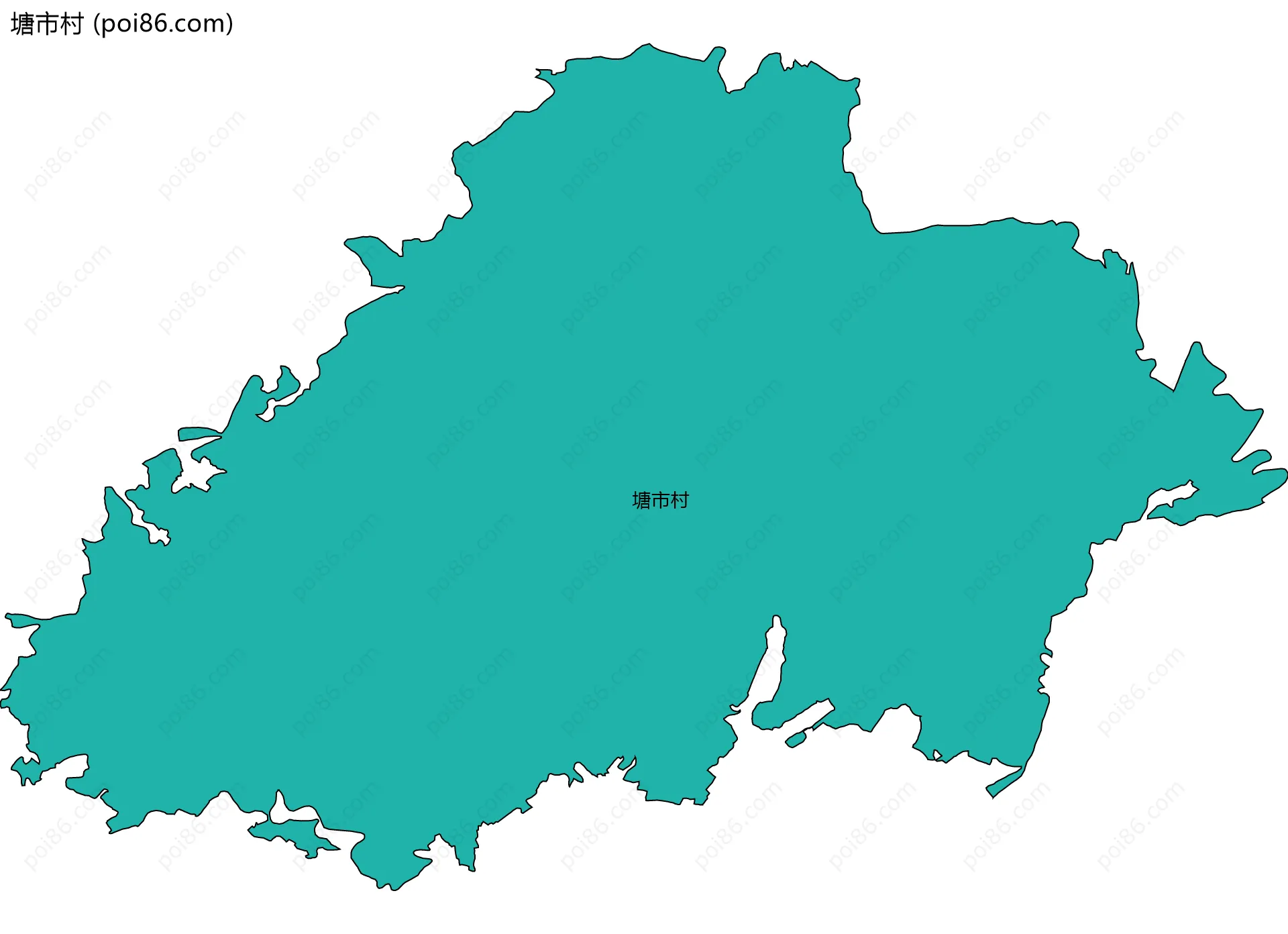 塘市村边界地图