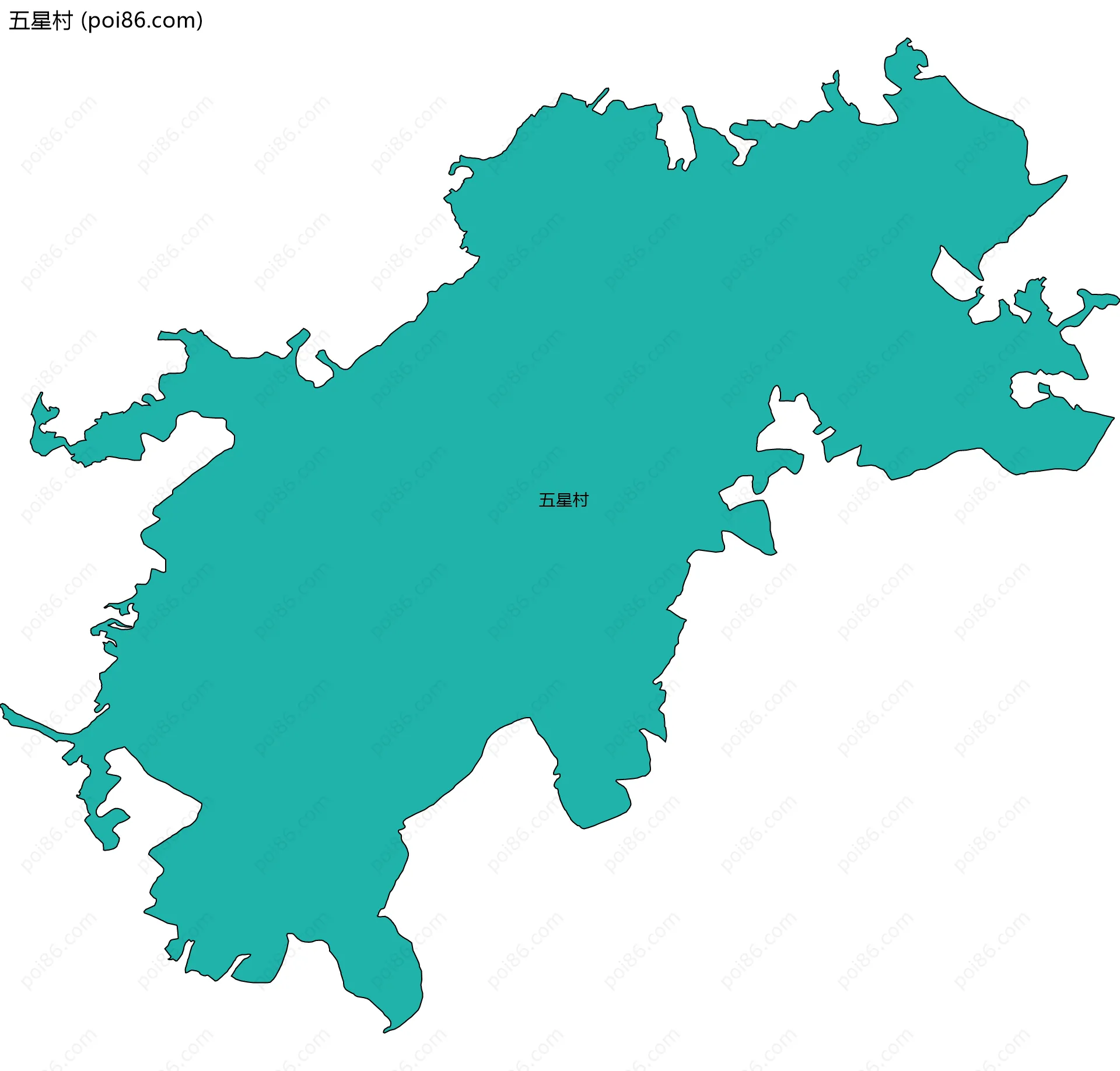 五星村边界地图