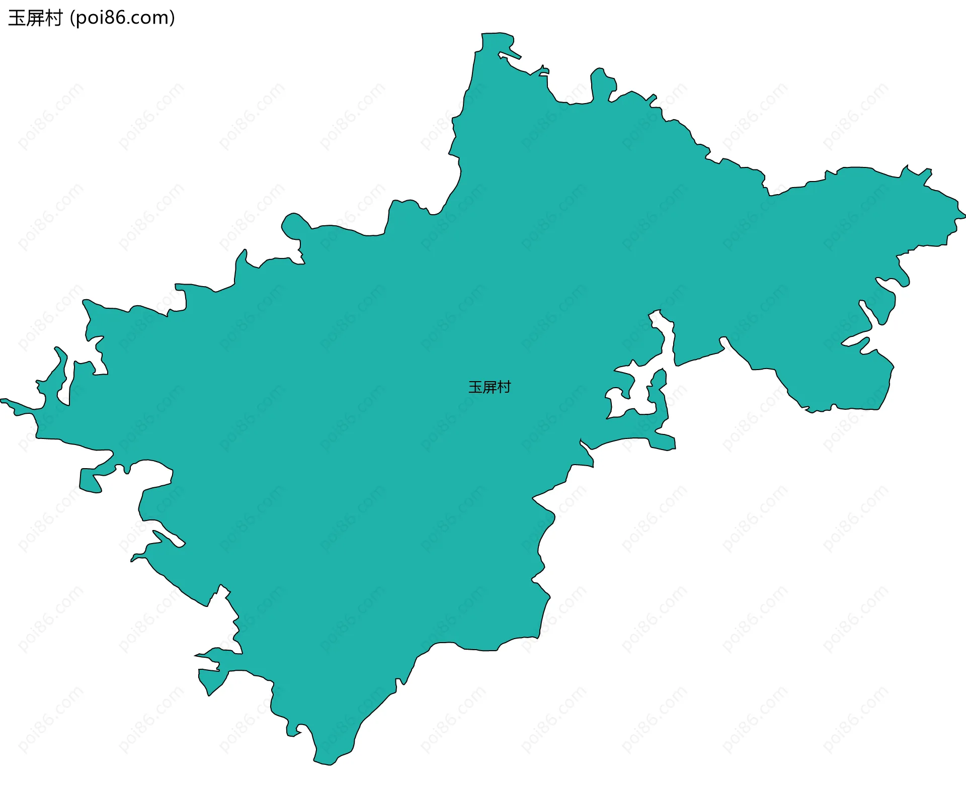 玉屏村边界地图