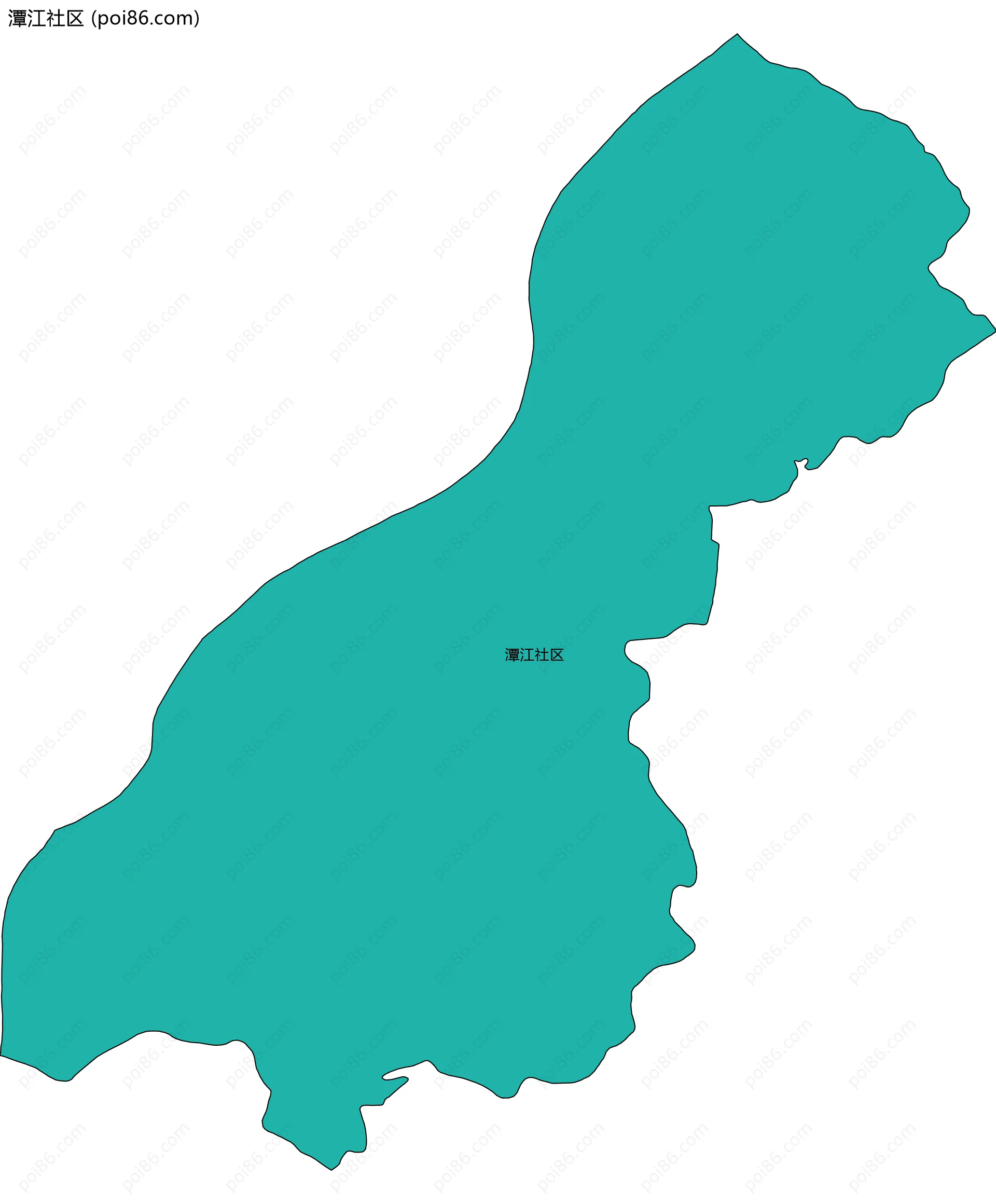 潭江社区边界地图