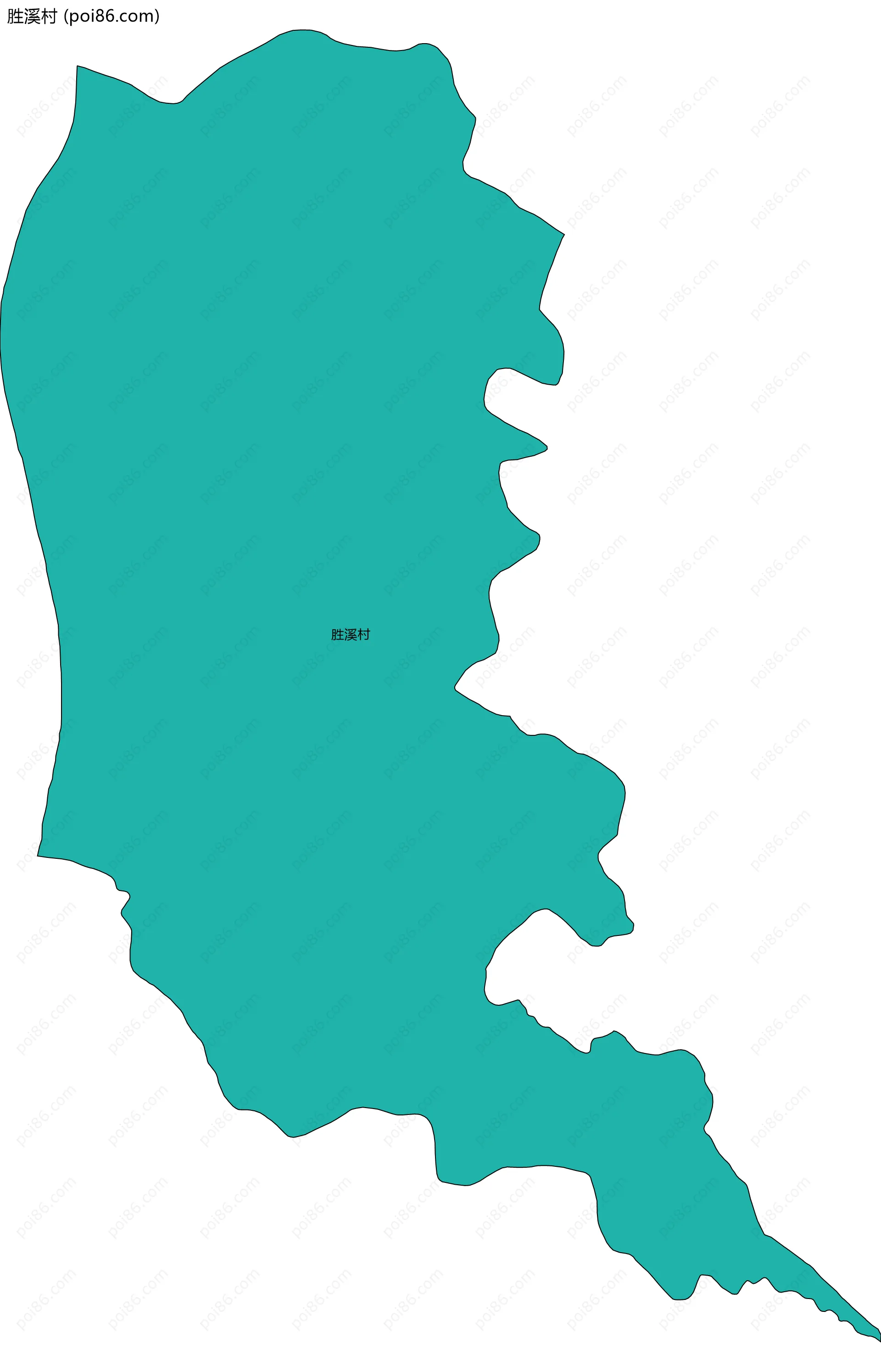 胜溪村边界地图