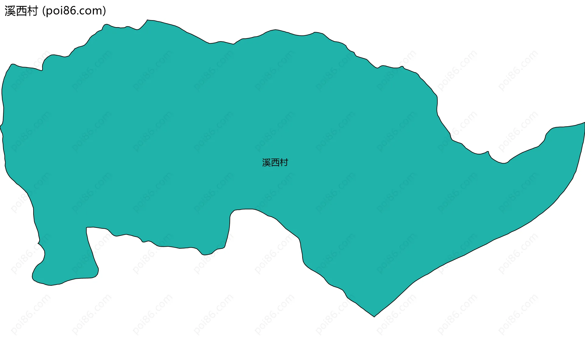 溪西村边界地图