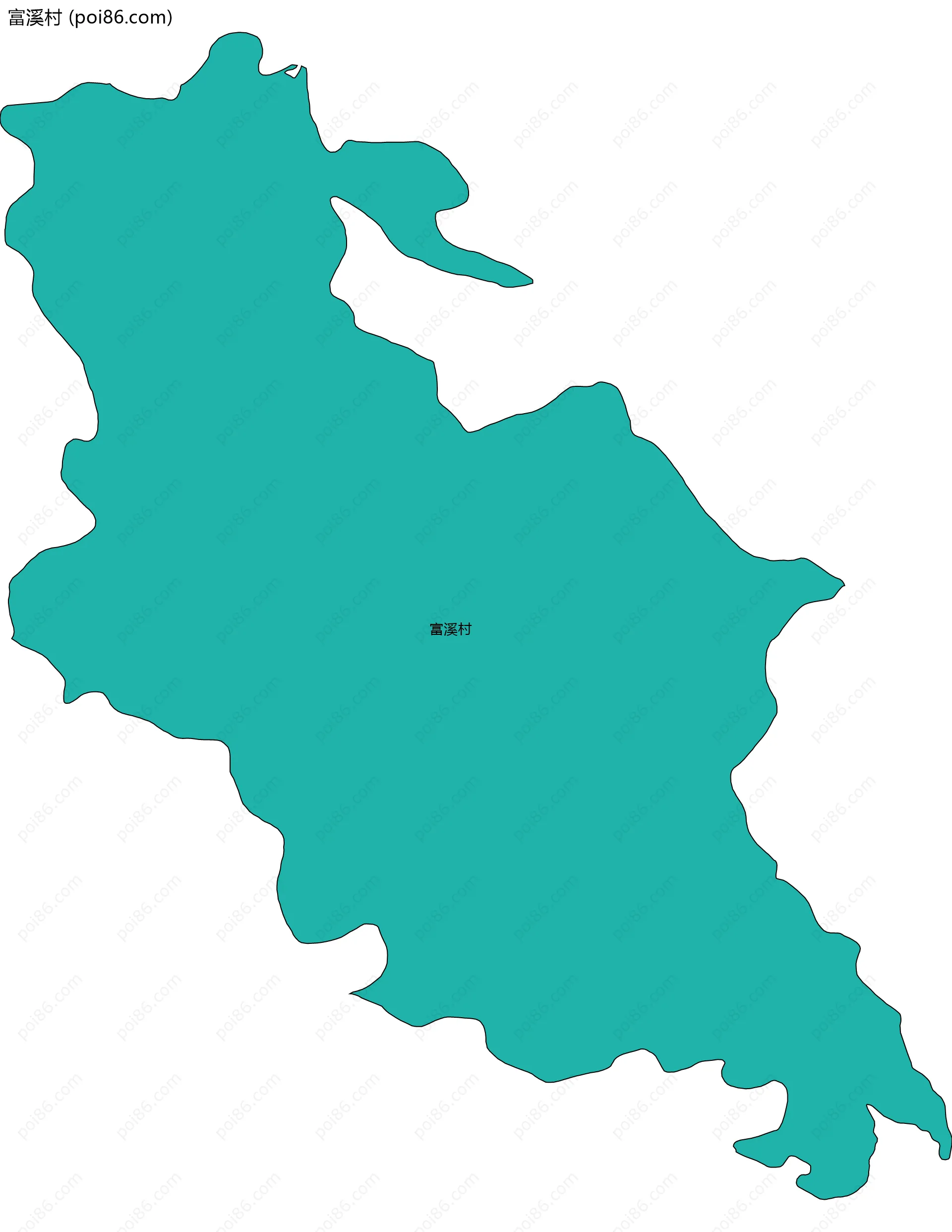 富溪村边界地图