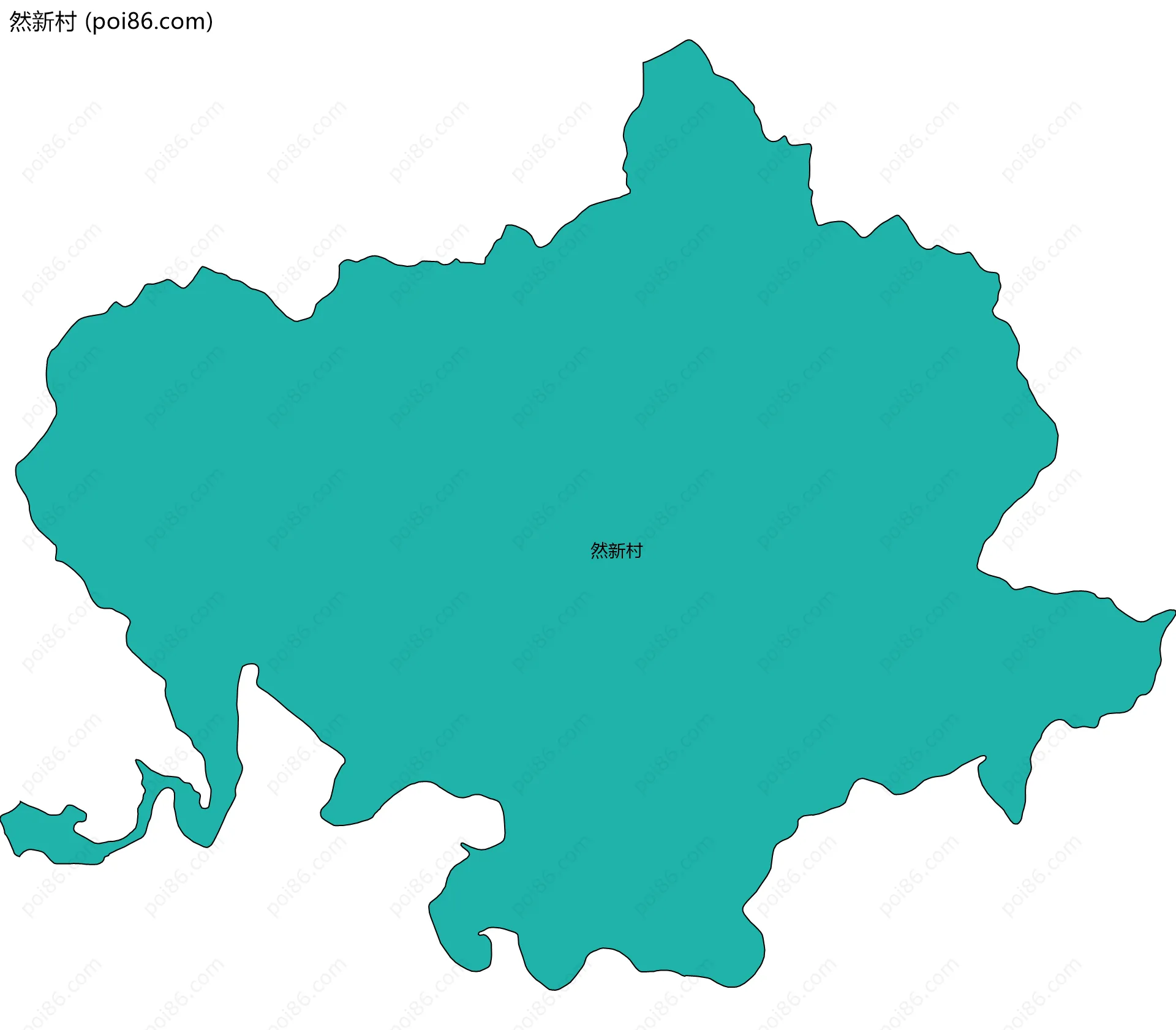 然新村边界地图