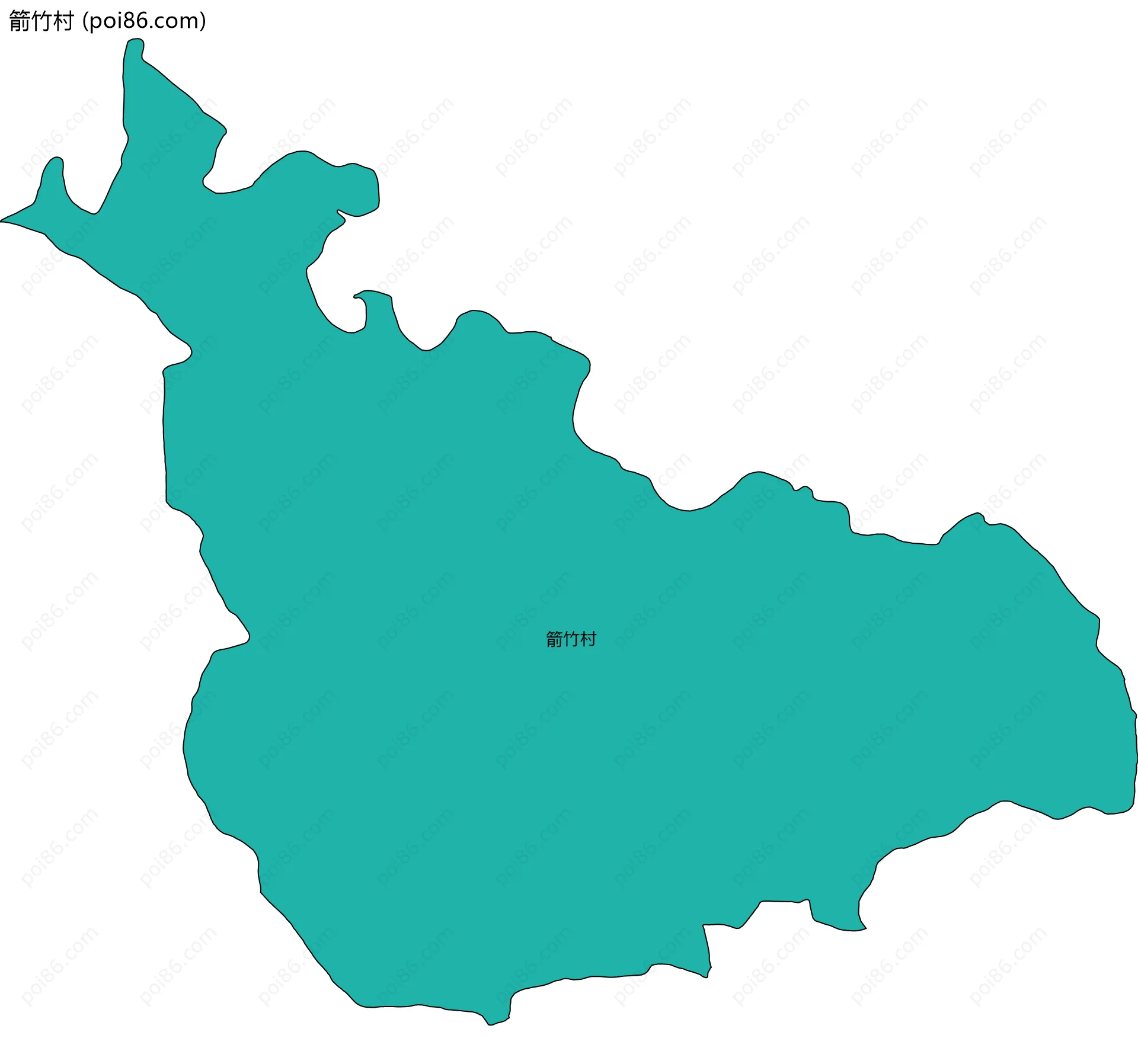 箭竹村边界地图