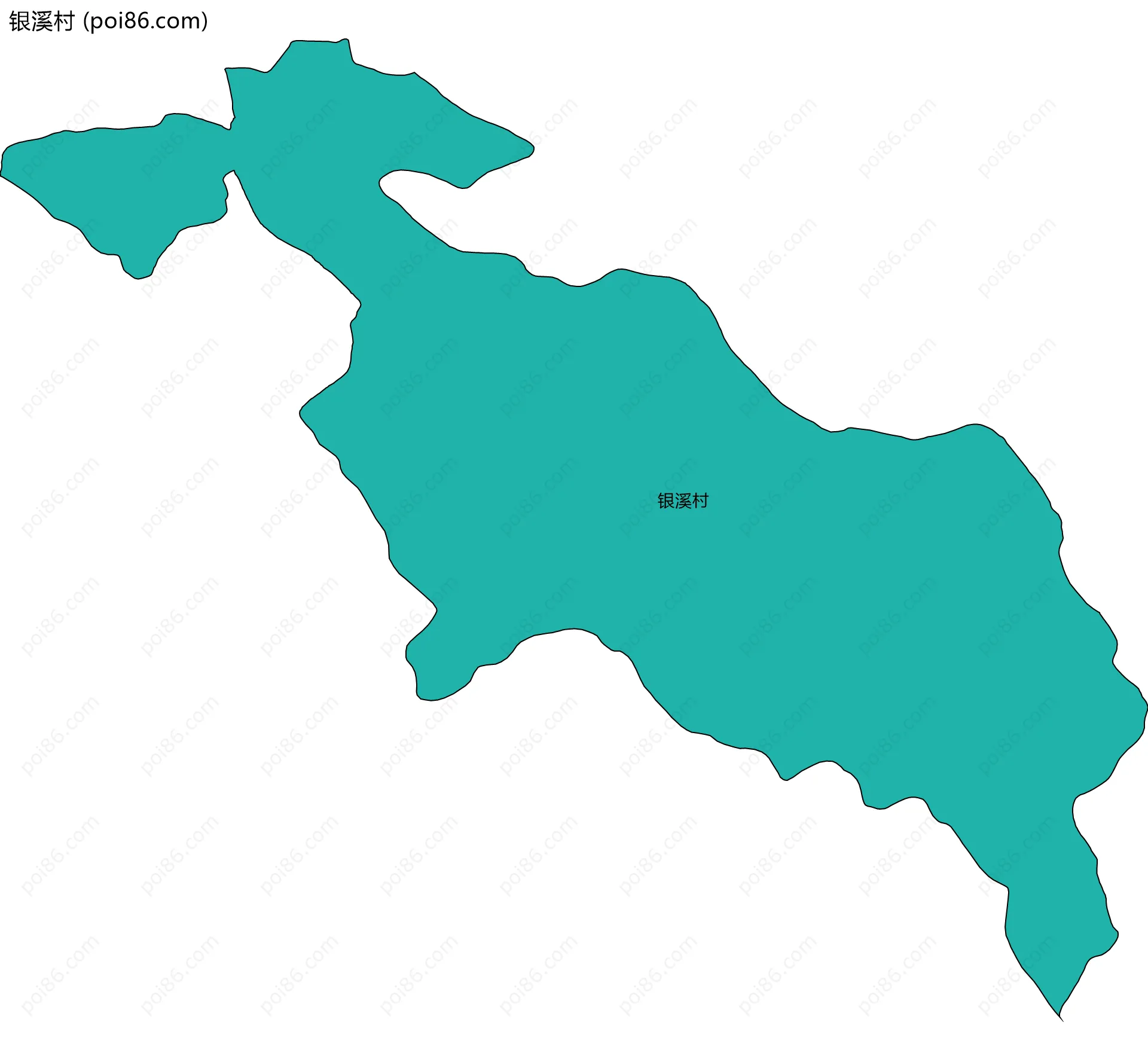 银溪村边界地图
