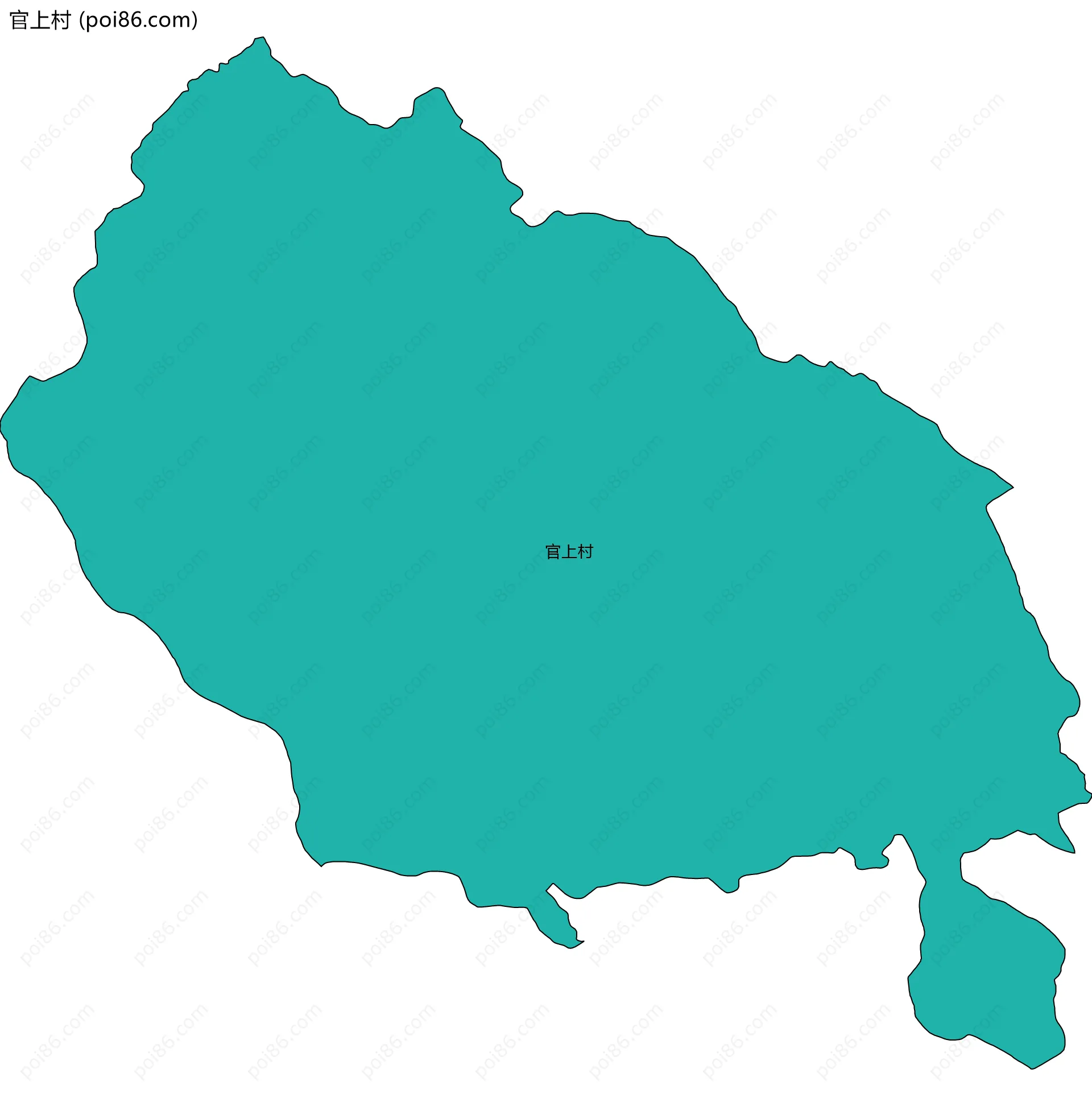 官上村边界地图