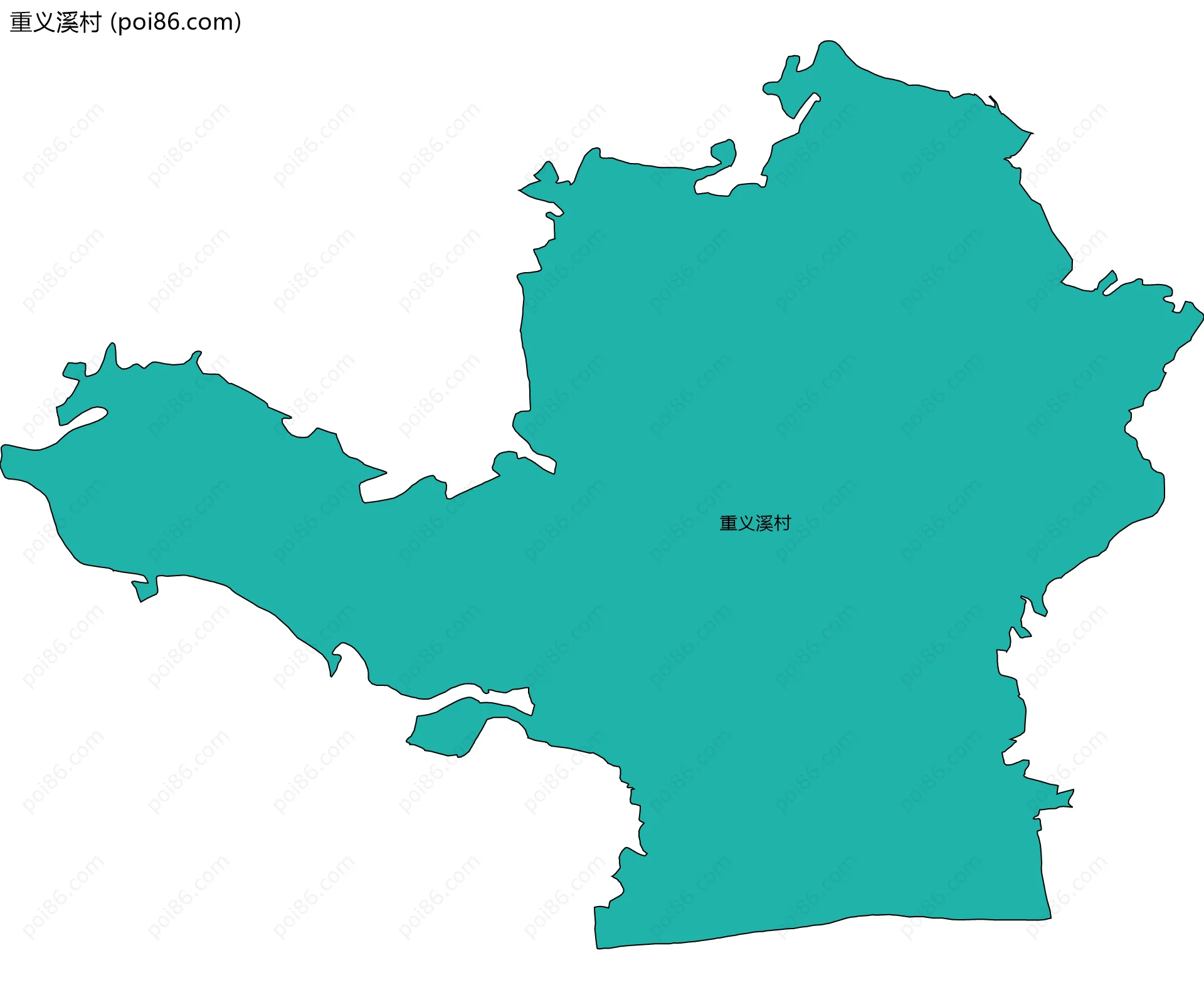 重义溪村边界地图
