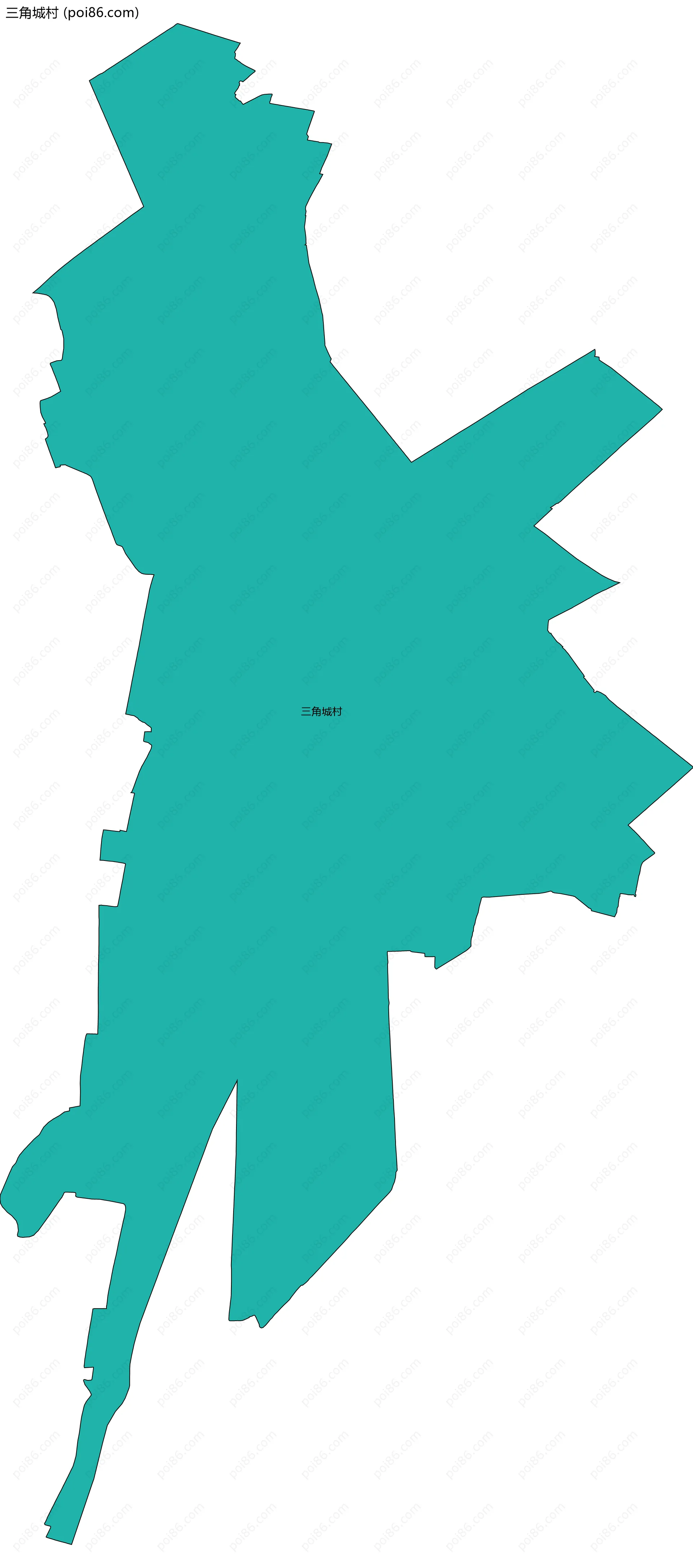 三角城村边界地图