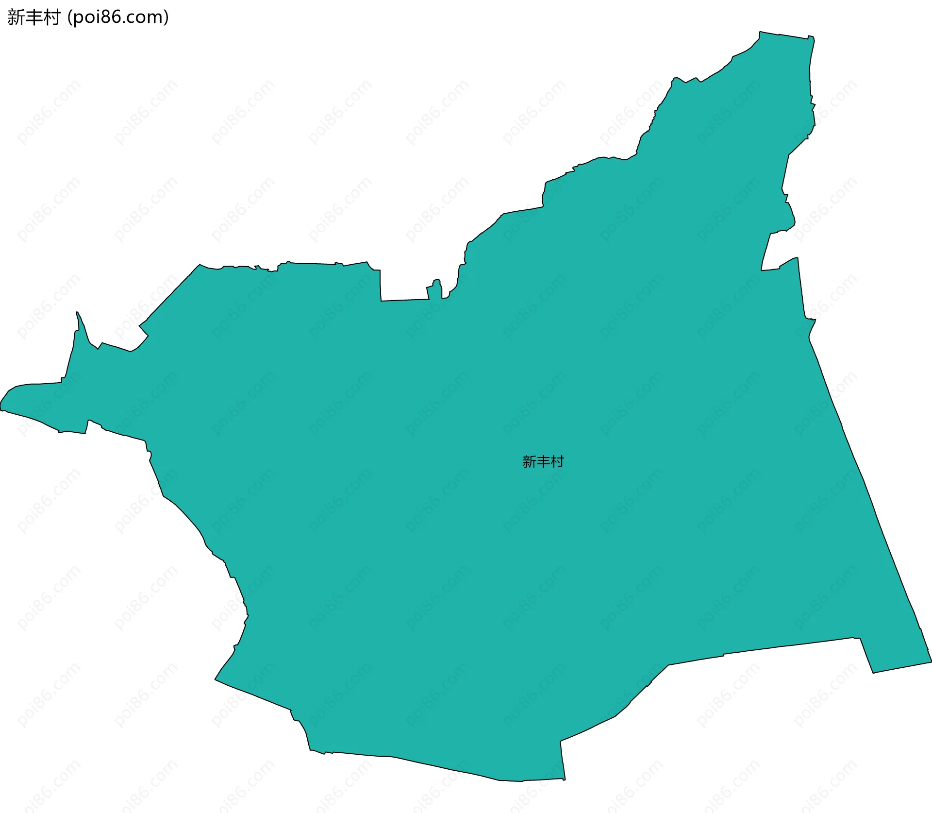 新丰村边界地图