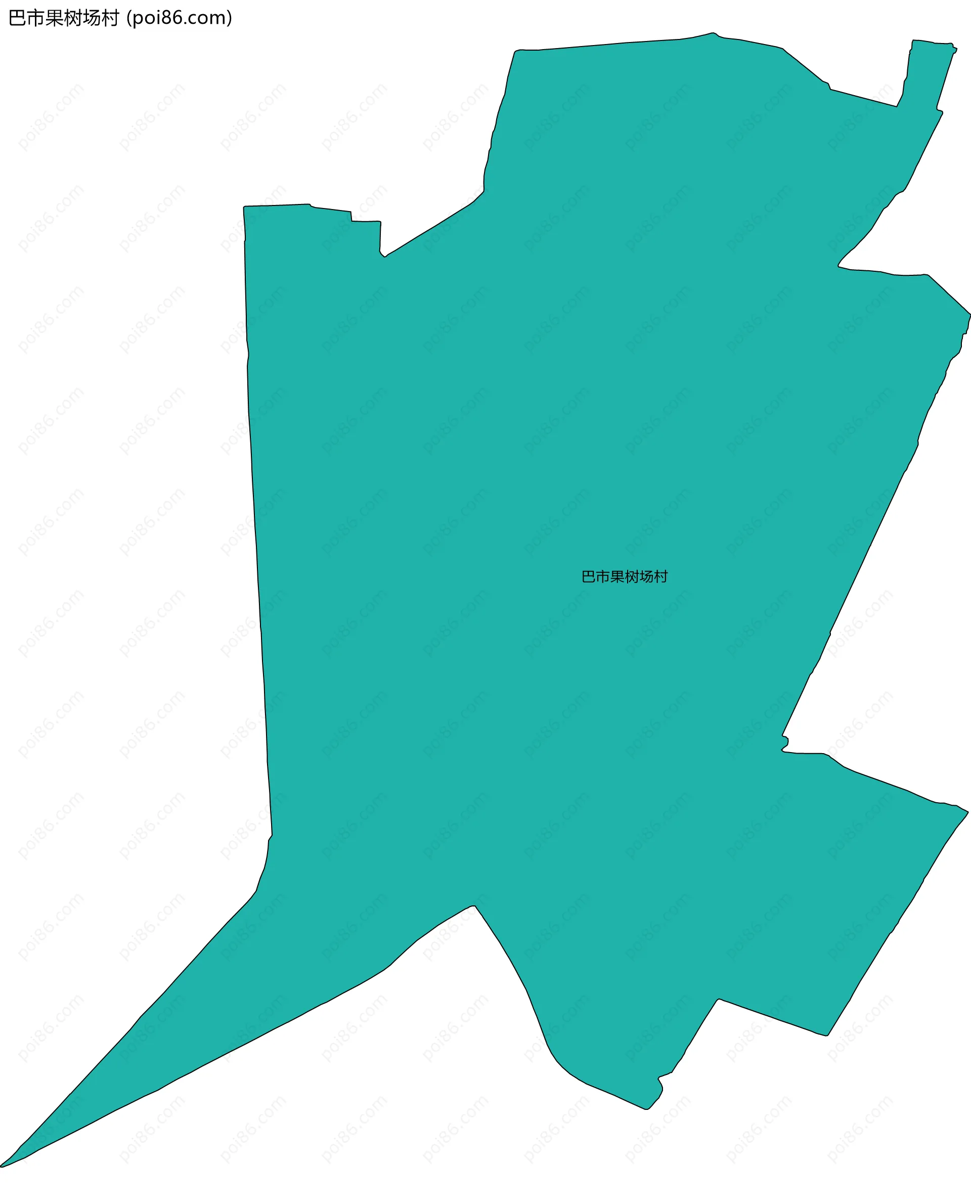 巴市果树场村边界地图