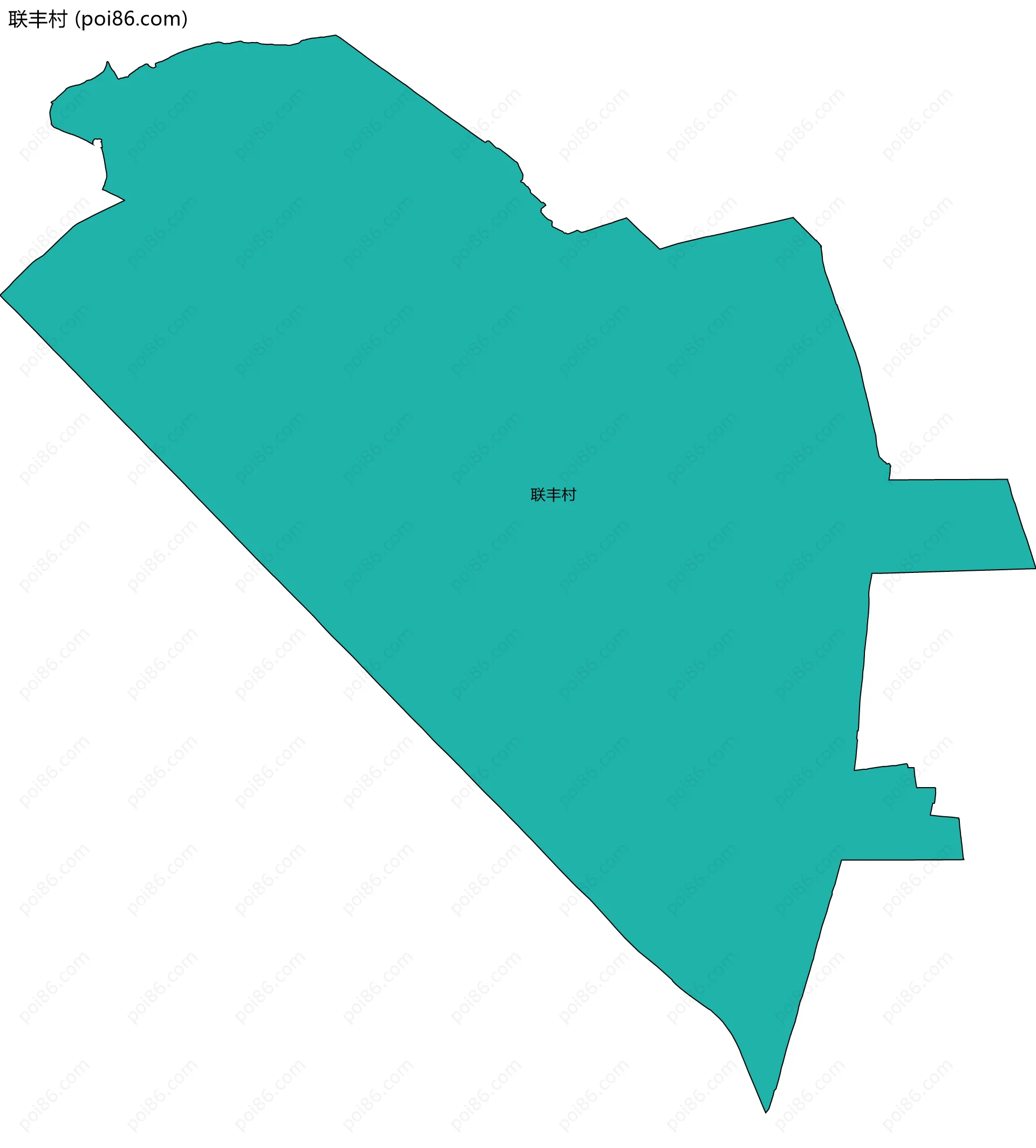 联丰村边界地图