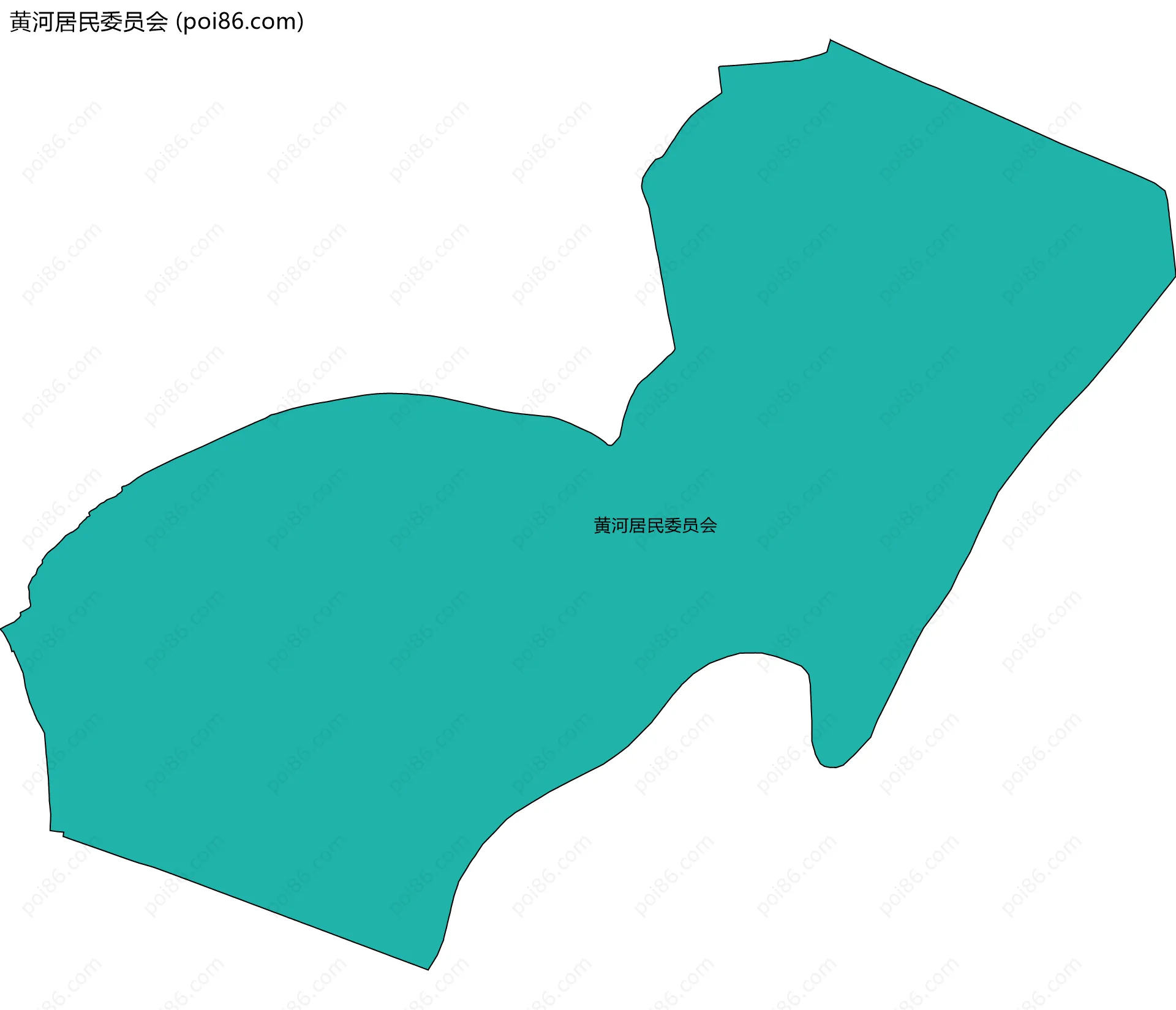 黄河居民委员会边界地图