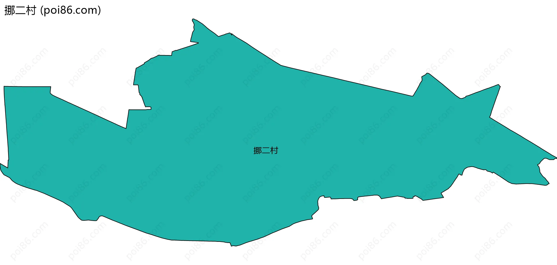 挪二村边界地图