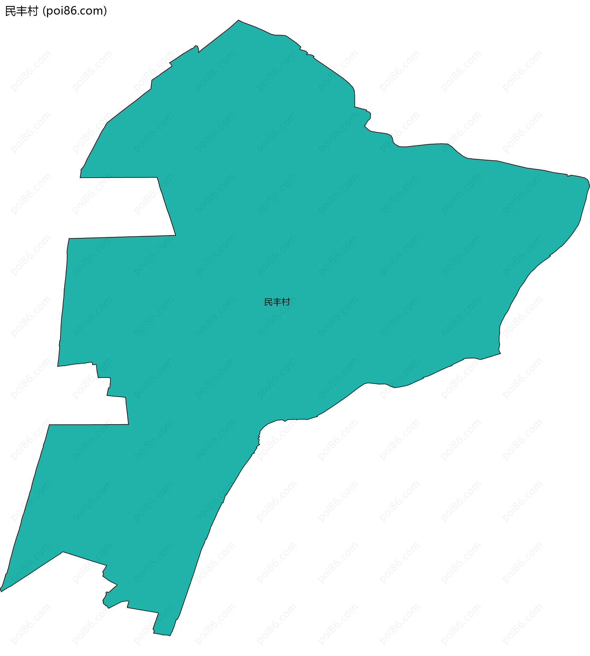 民丰村边界地图