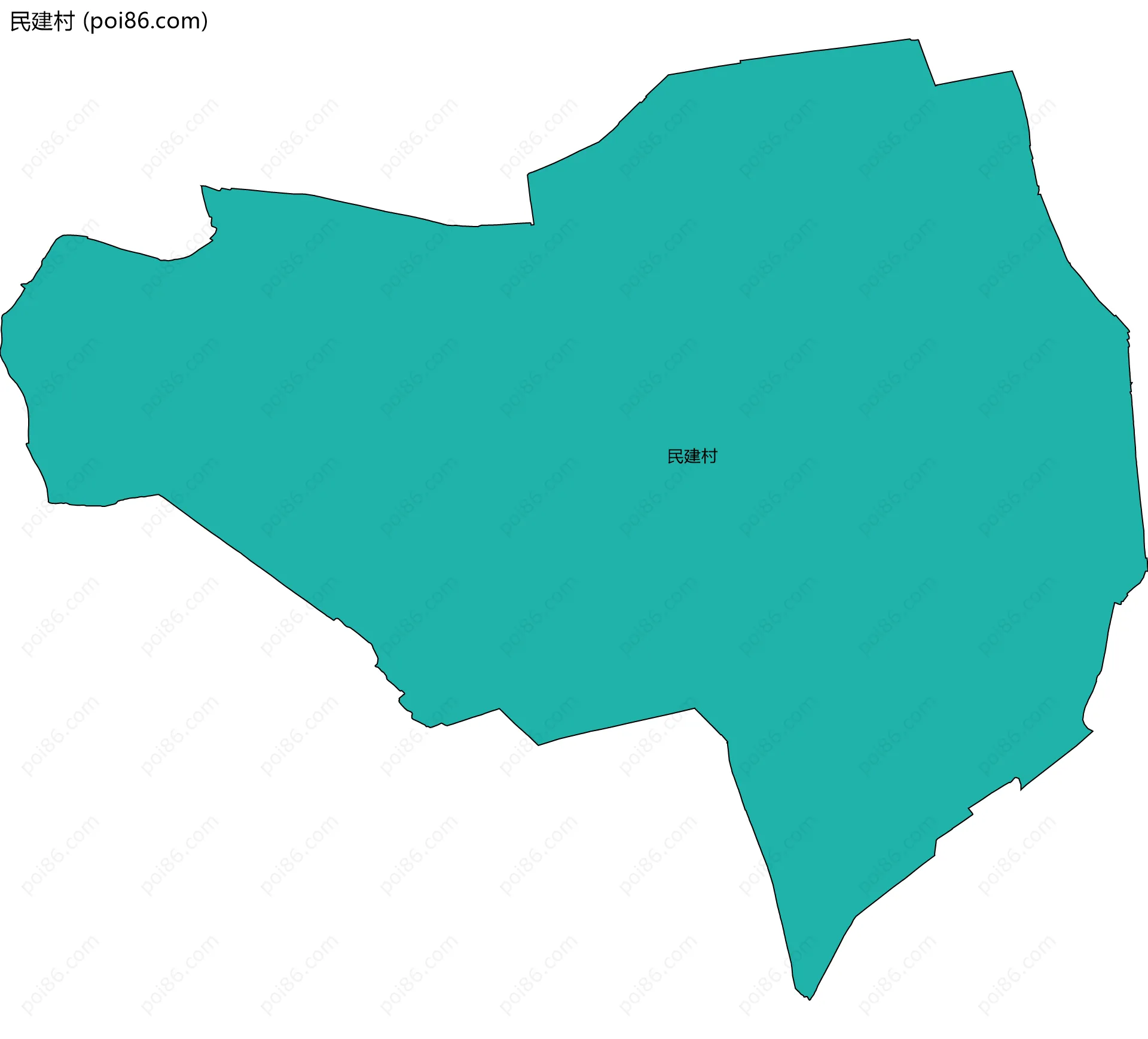 民建村边界地图