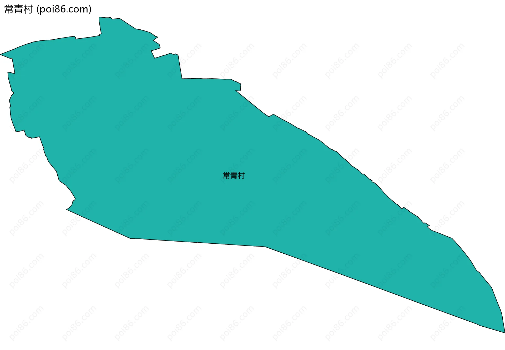 常青村边界地图