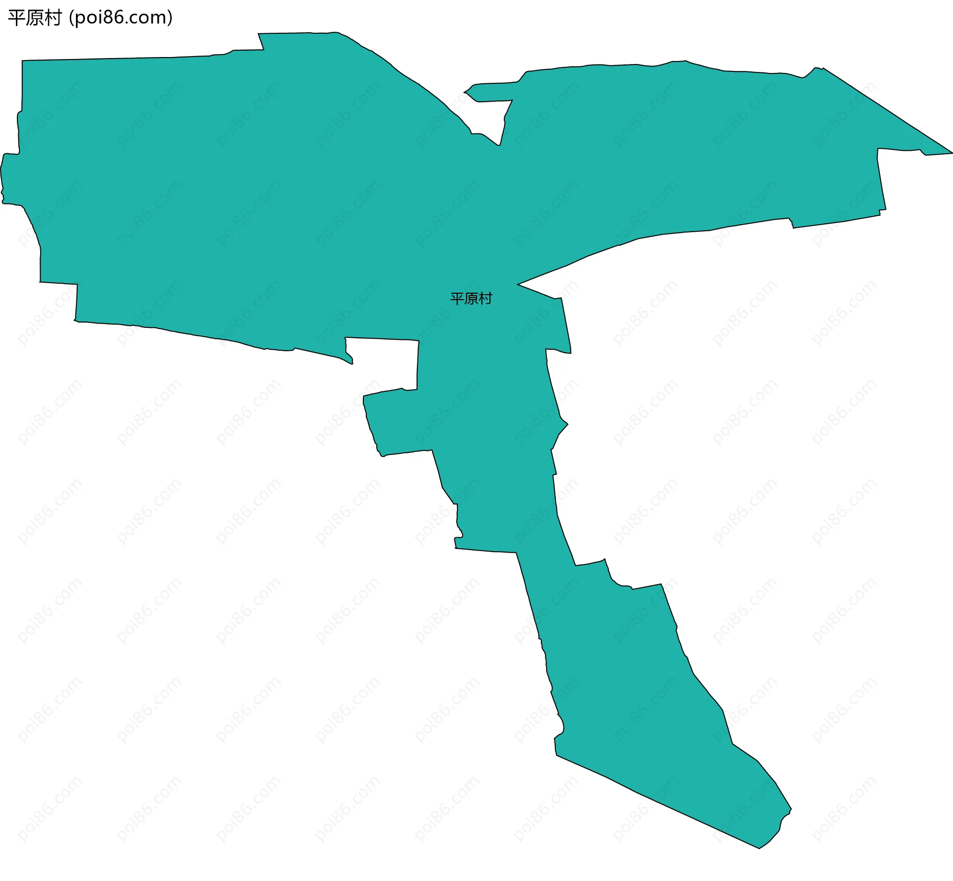平原村边界地图