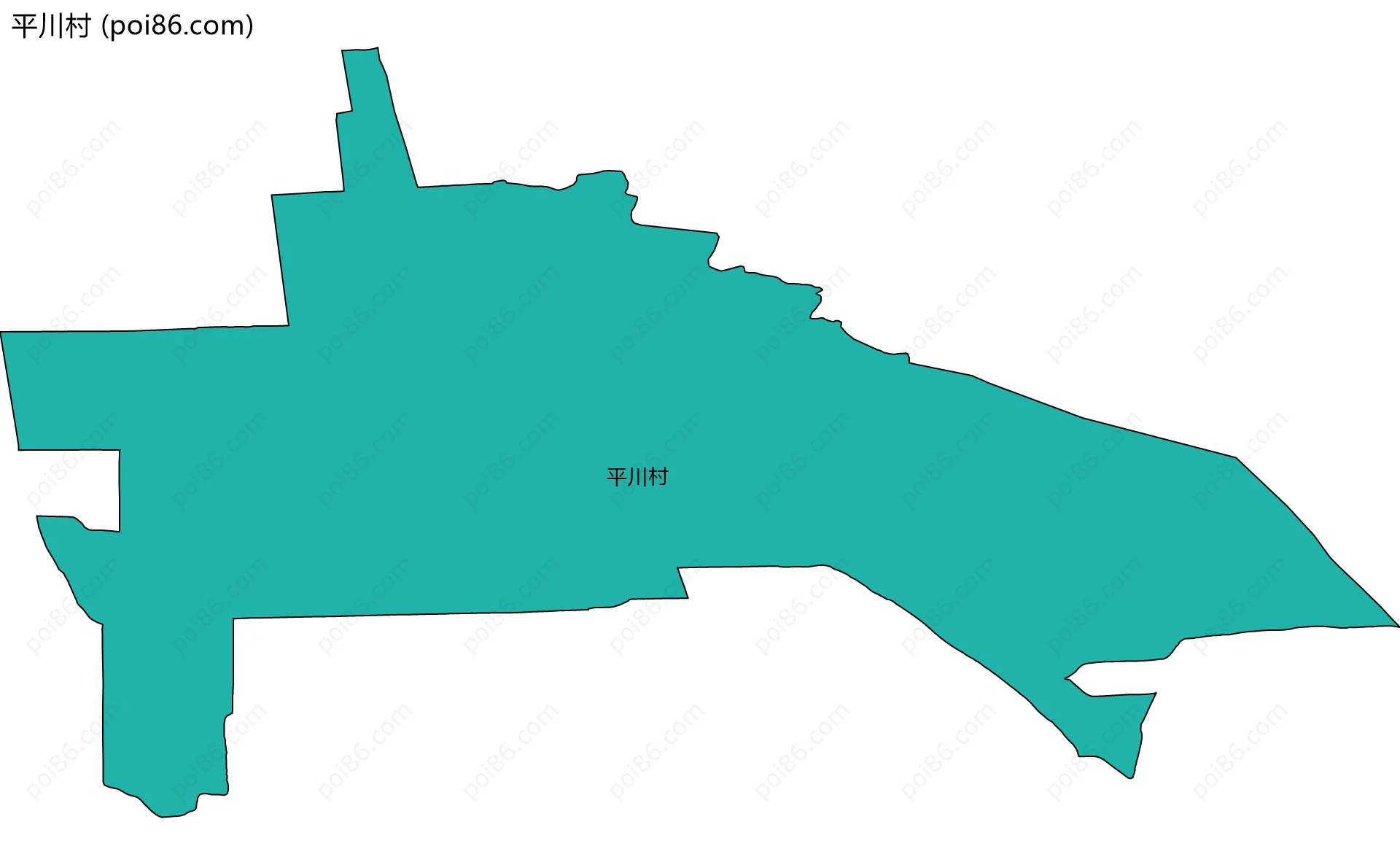 平川村边界地图