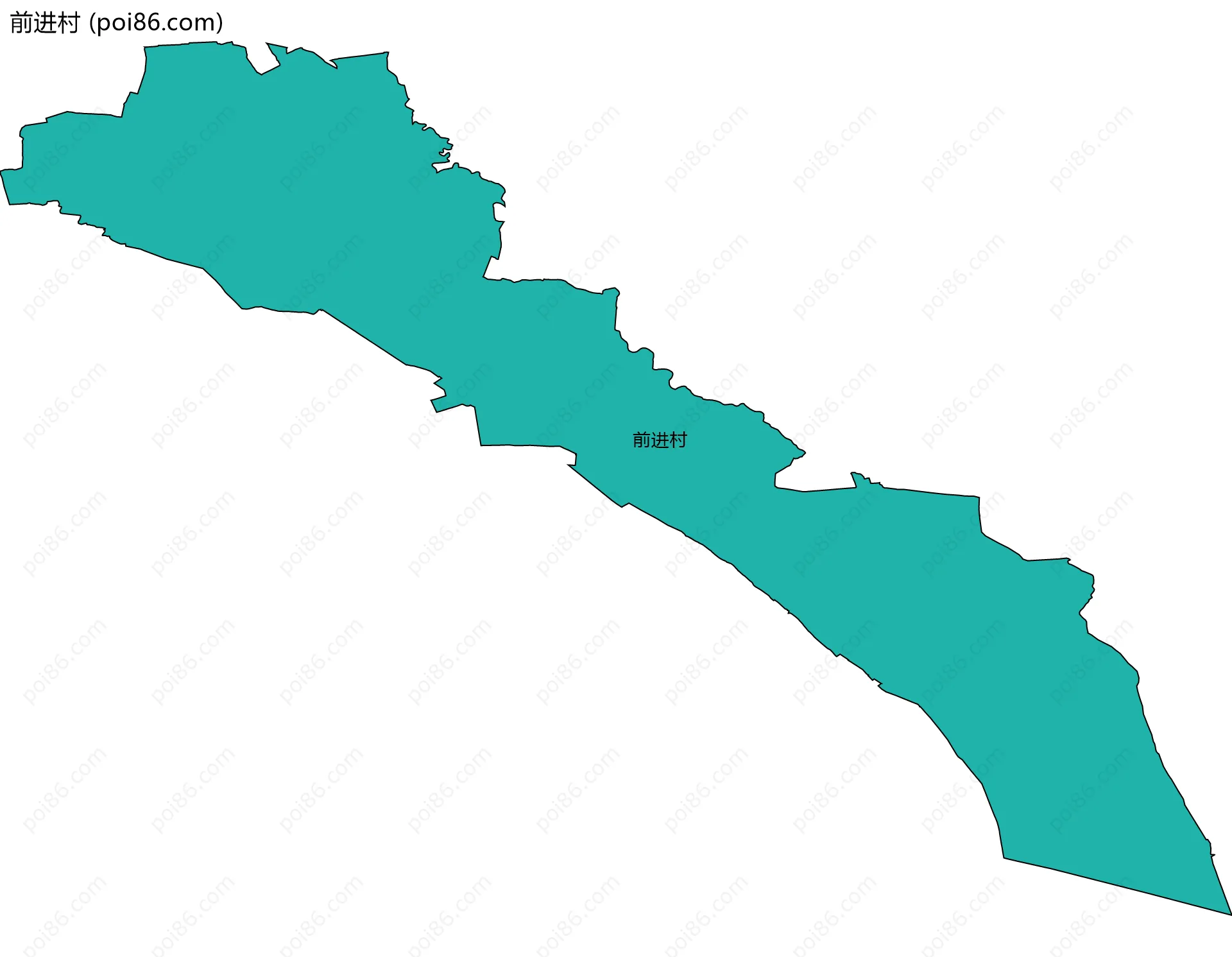 前进村边界地图