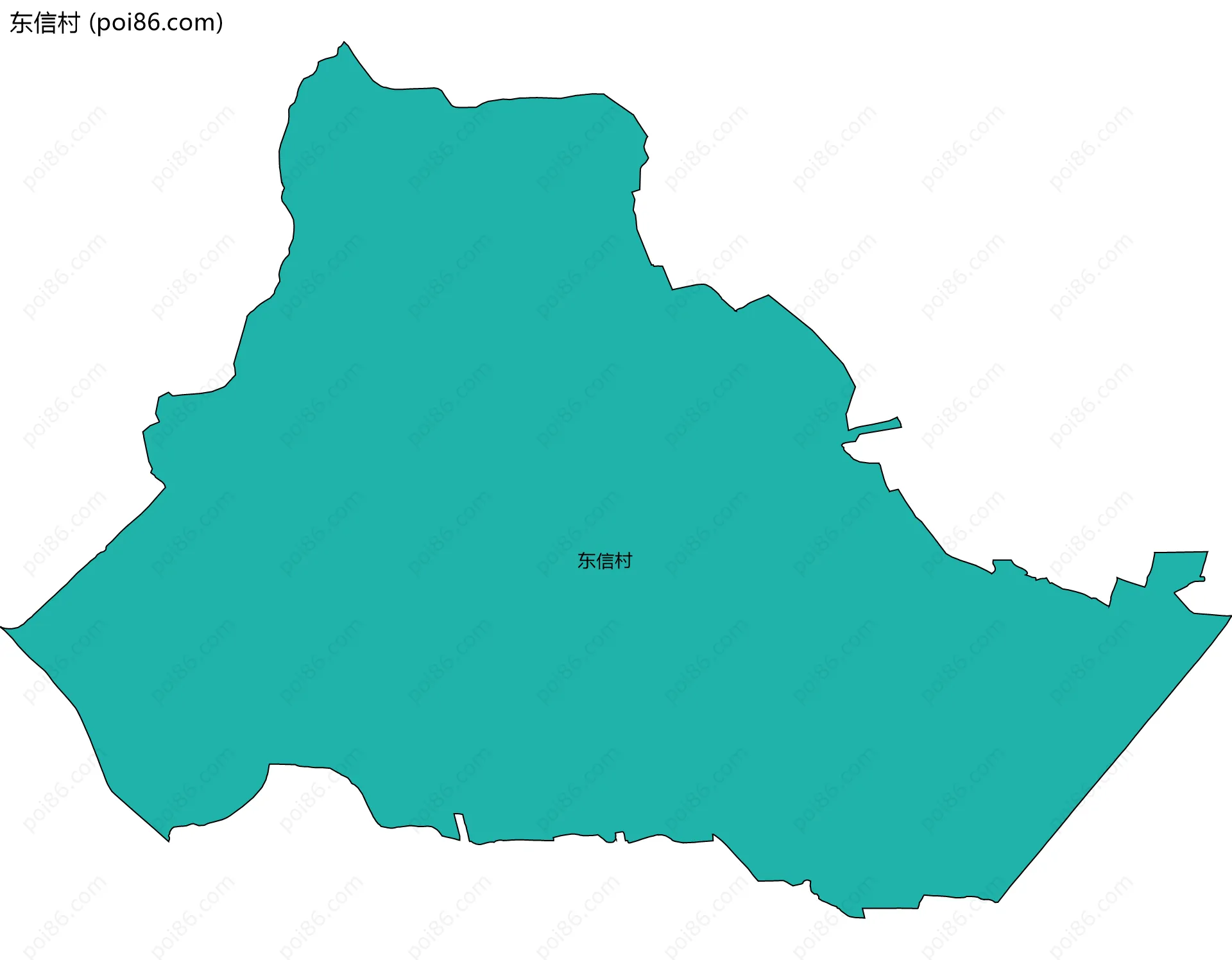 东信村边界地图